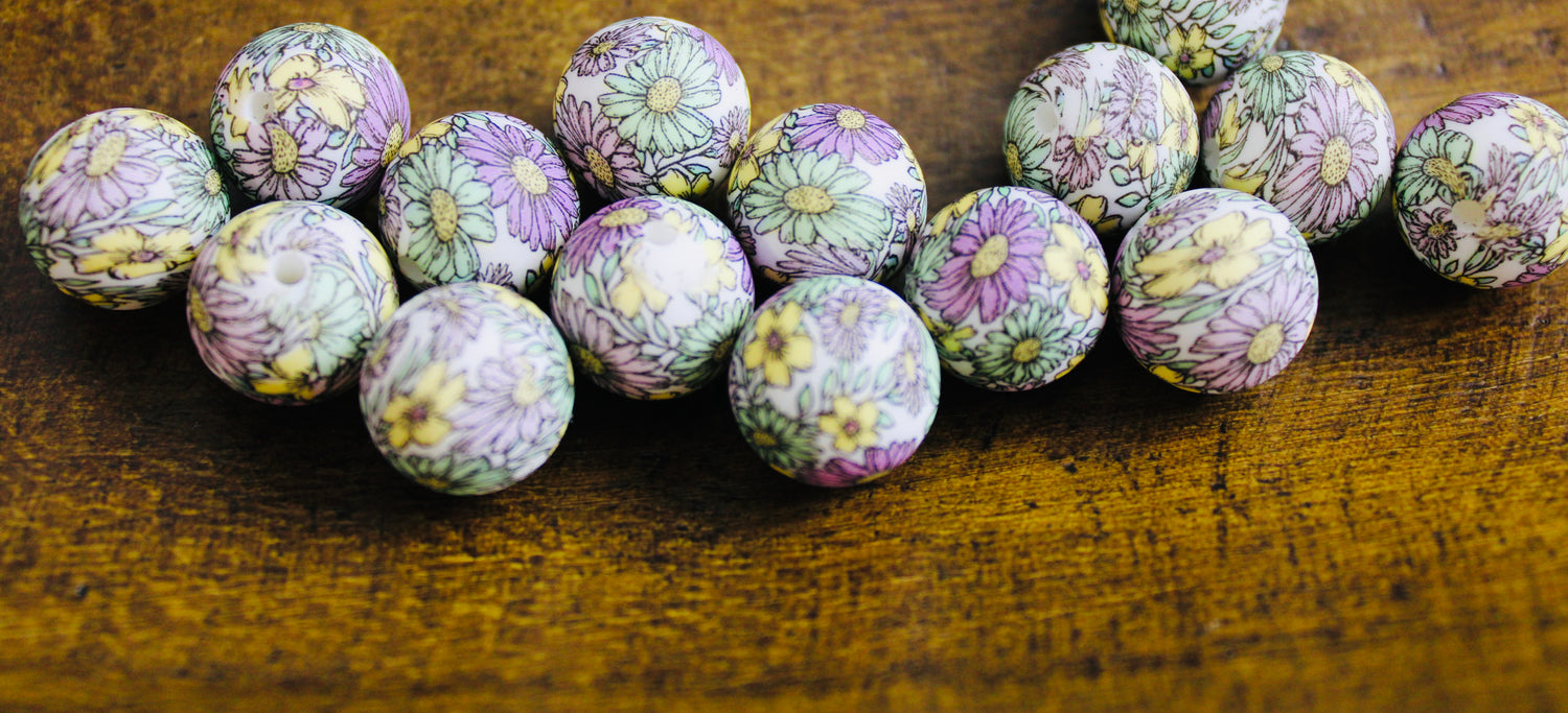 Printed Silicone Beads
