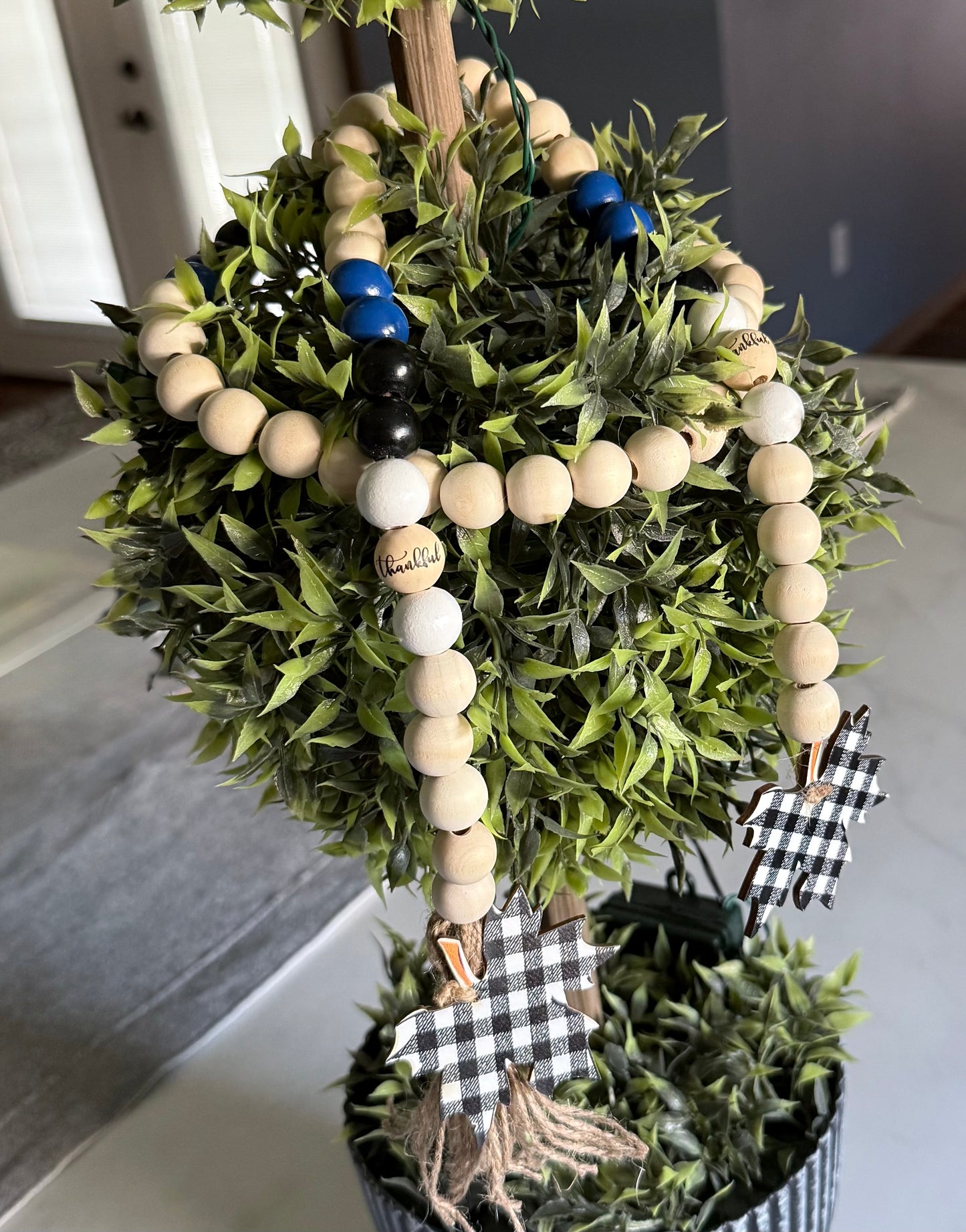 Long Loving 48 Inch Wood Beaded Garland