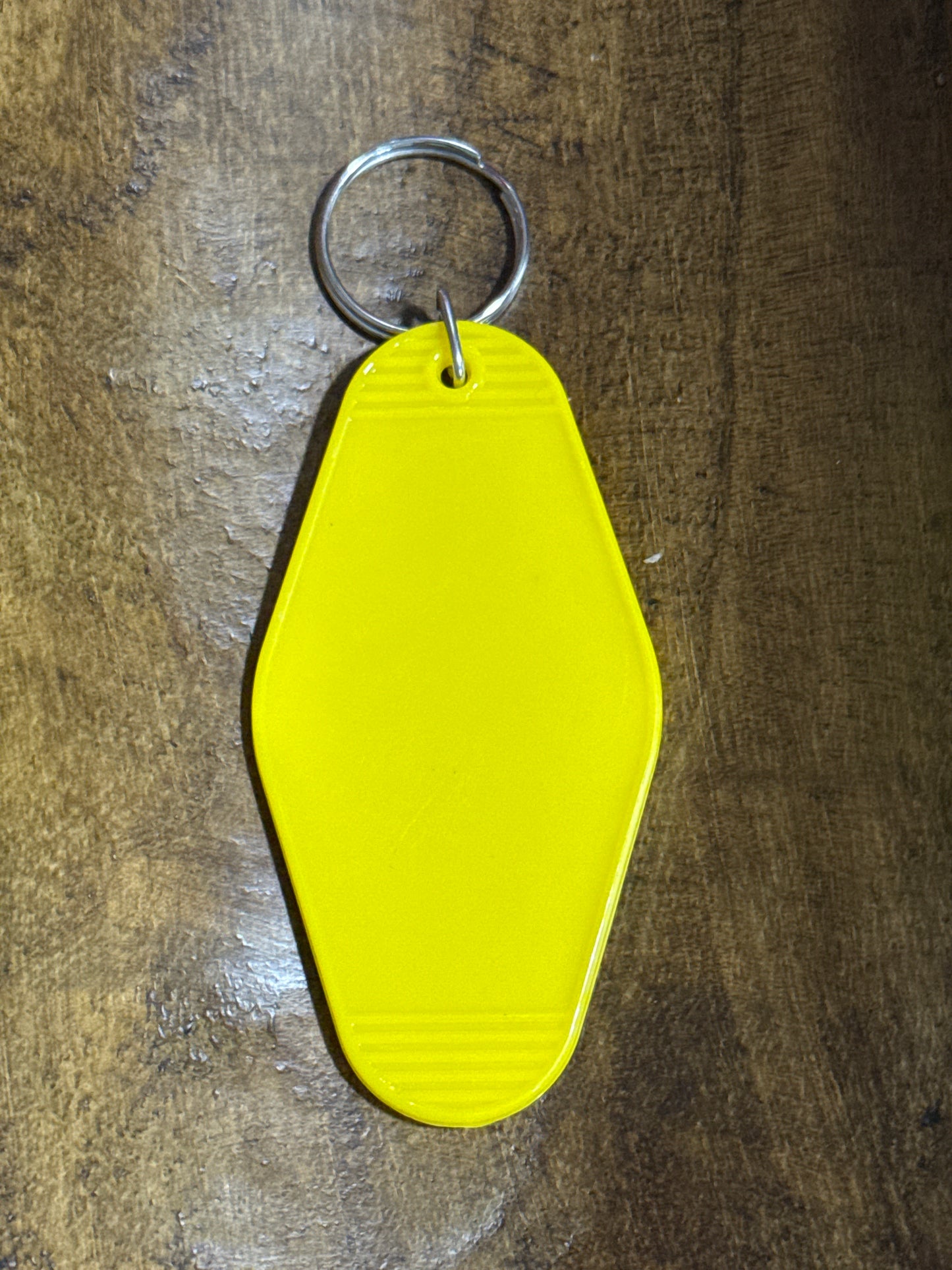Plastic Hotel Blank Keychain Multiple Color Options