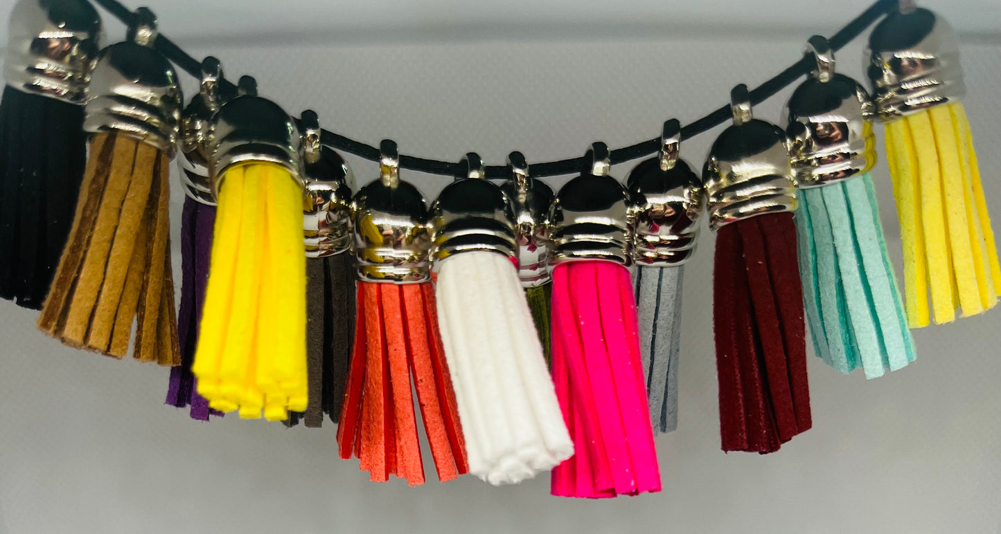 25 Piece Multicolor 1.5 Inch Tassel For Keychain Lanyard Car Charm