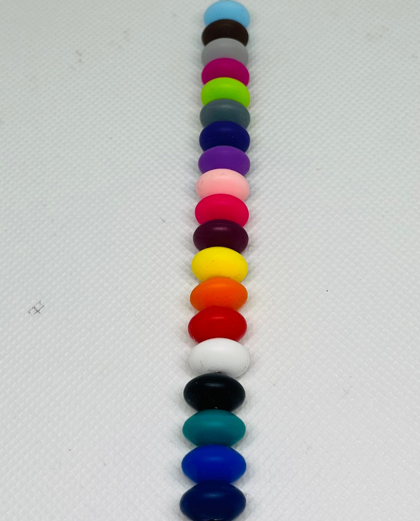 Pack Of 12mm Lentil Silicone Spacer Bead Pen Beading Mixed Multi Color Neutral Colors Crafting