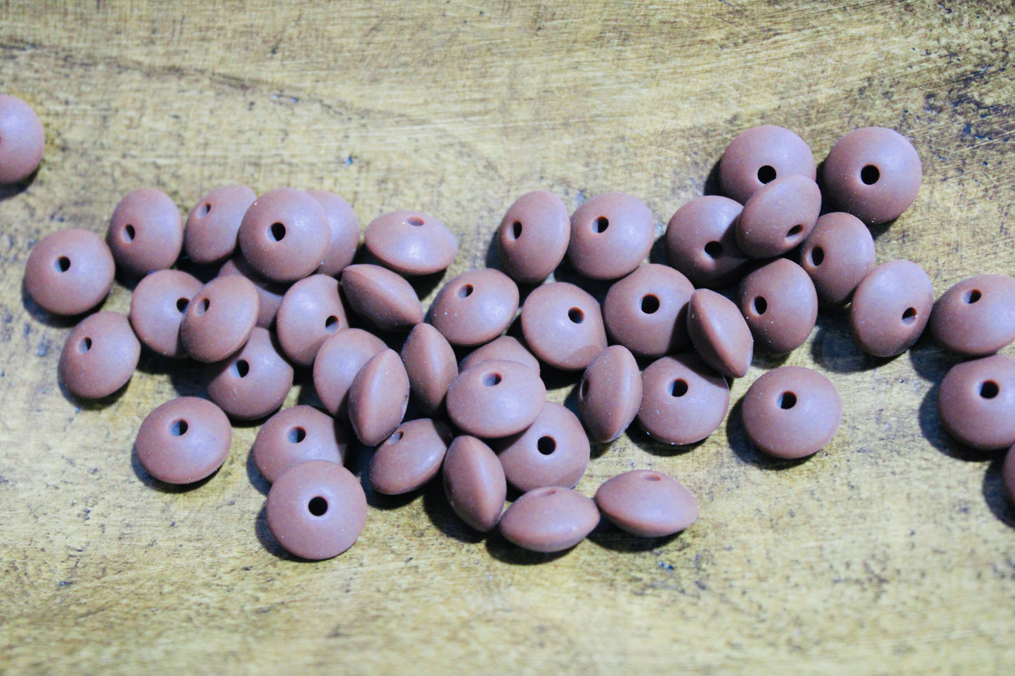 50 Count 12mm Lentil Silicone Spacer Bead