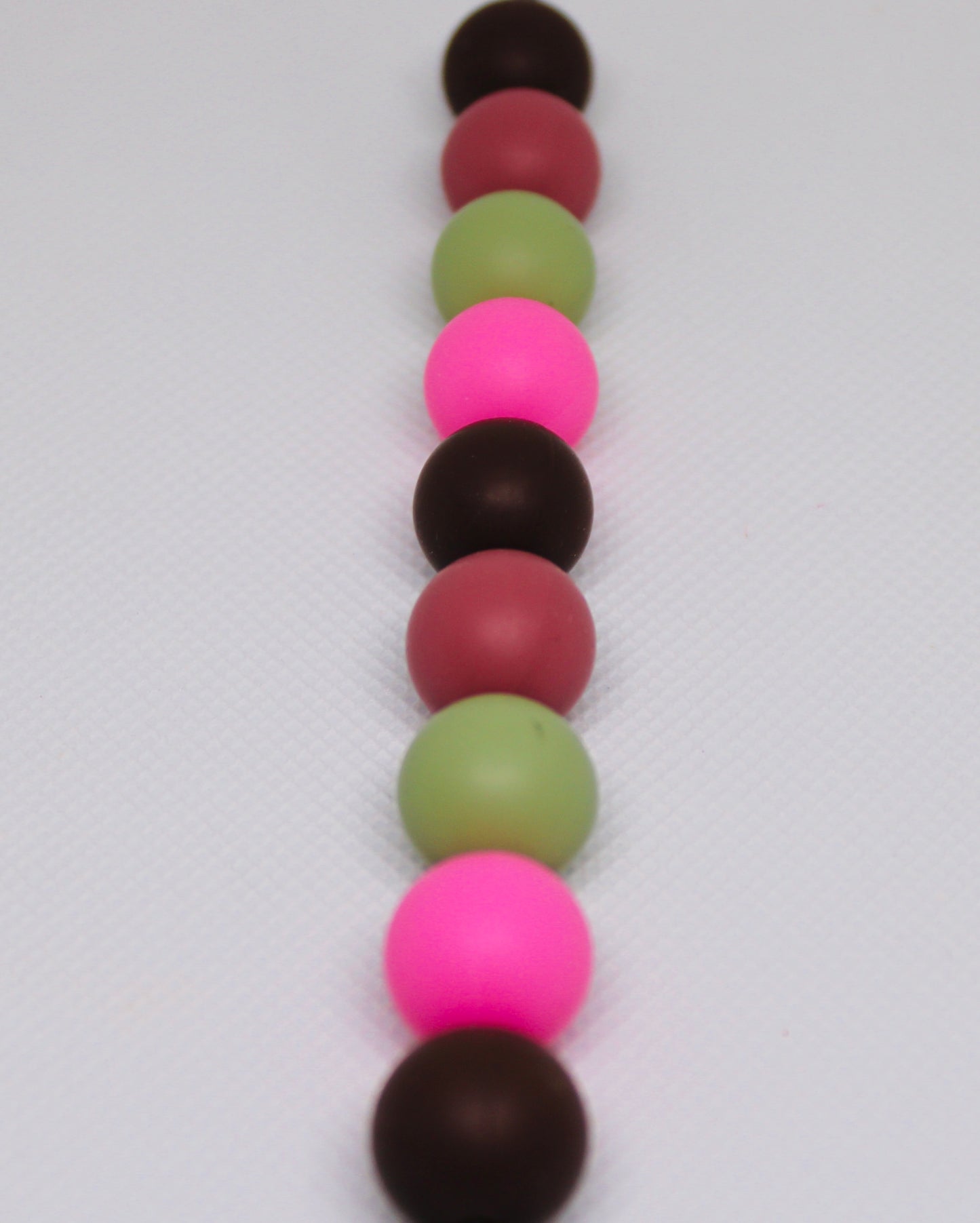 Coffee Shop Bead Mix 60 Count Pack 15mm Silicone Multicolor Beads Pink Dark Pink Matcha Green Coffee Brown Crafting Pen Beading