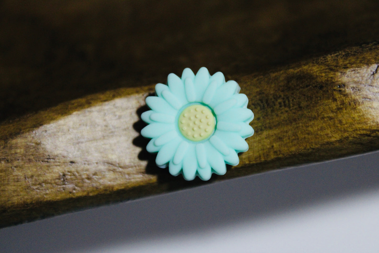 Mini Daisy Flower Silicone Focal Bead Six Color Options