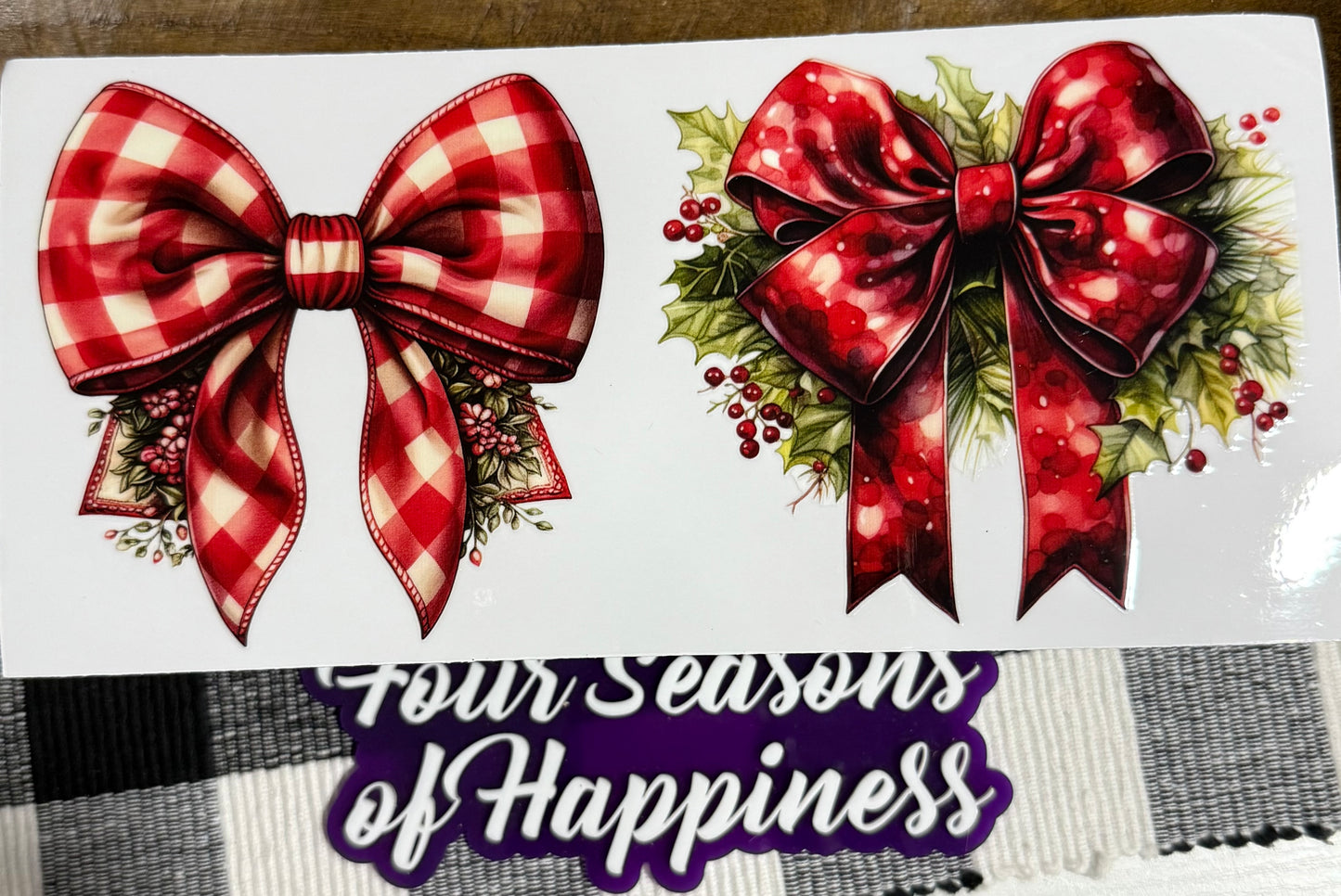Christmas 16oz UVDTF Decal Transfer Holiday