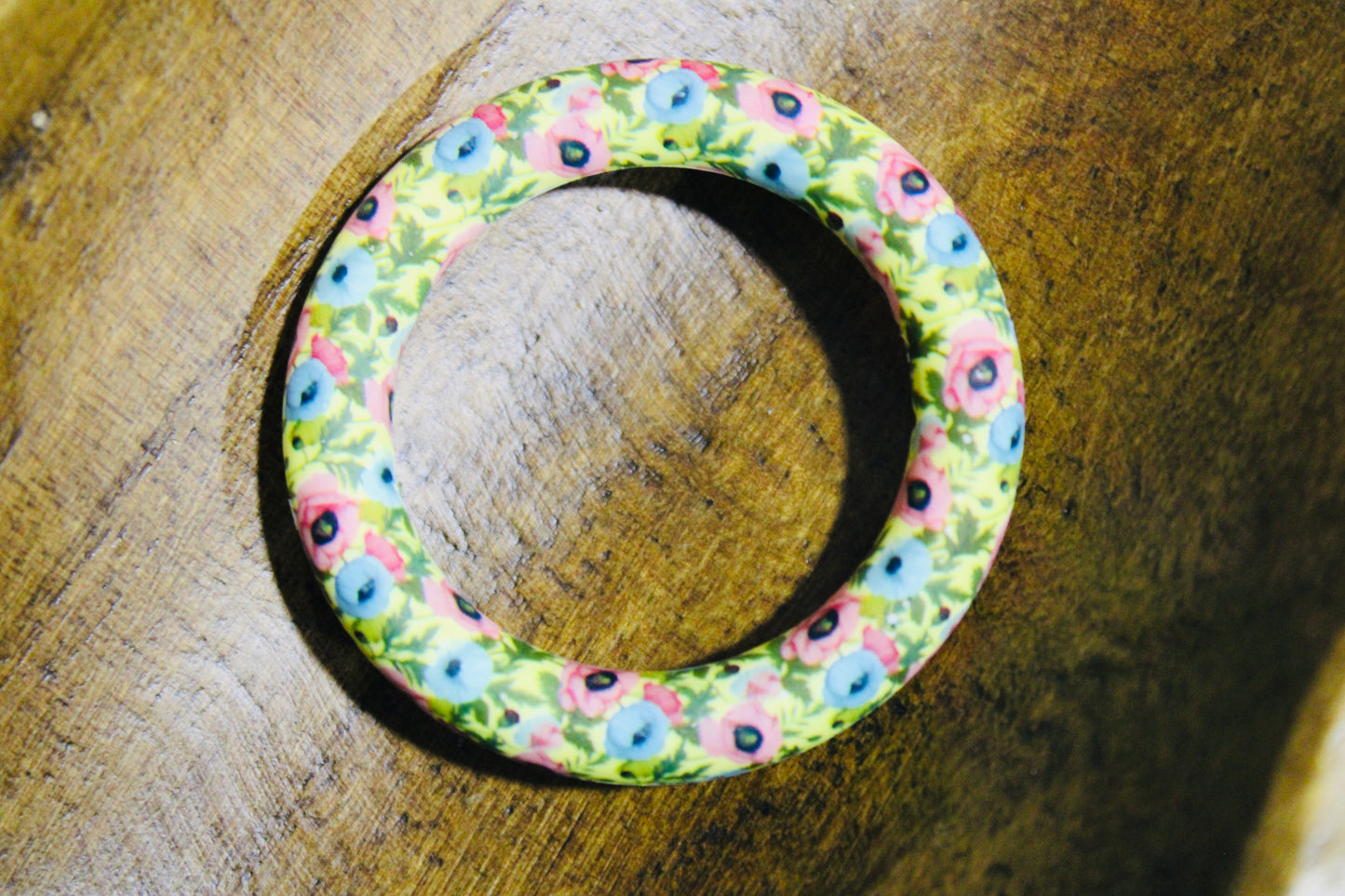 65mm Printed Silicone Ring Bead Multiple Print Options And Mixed Colors