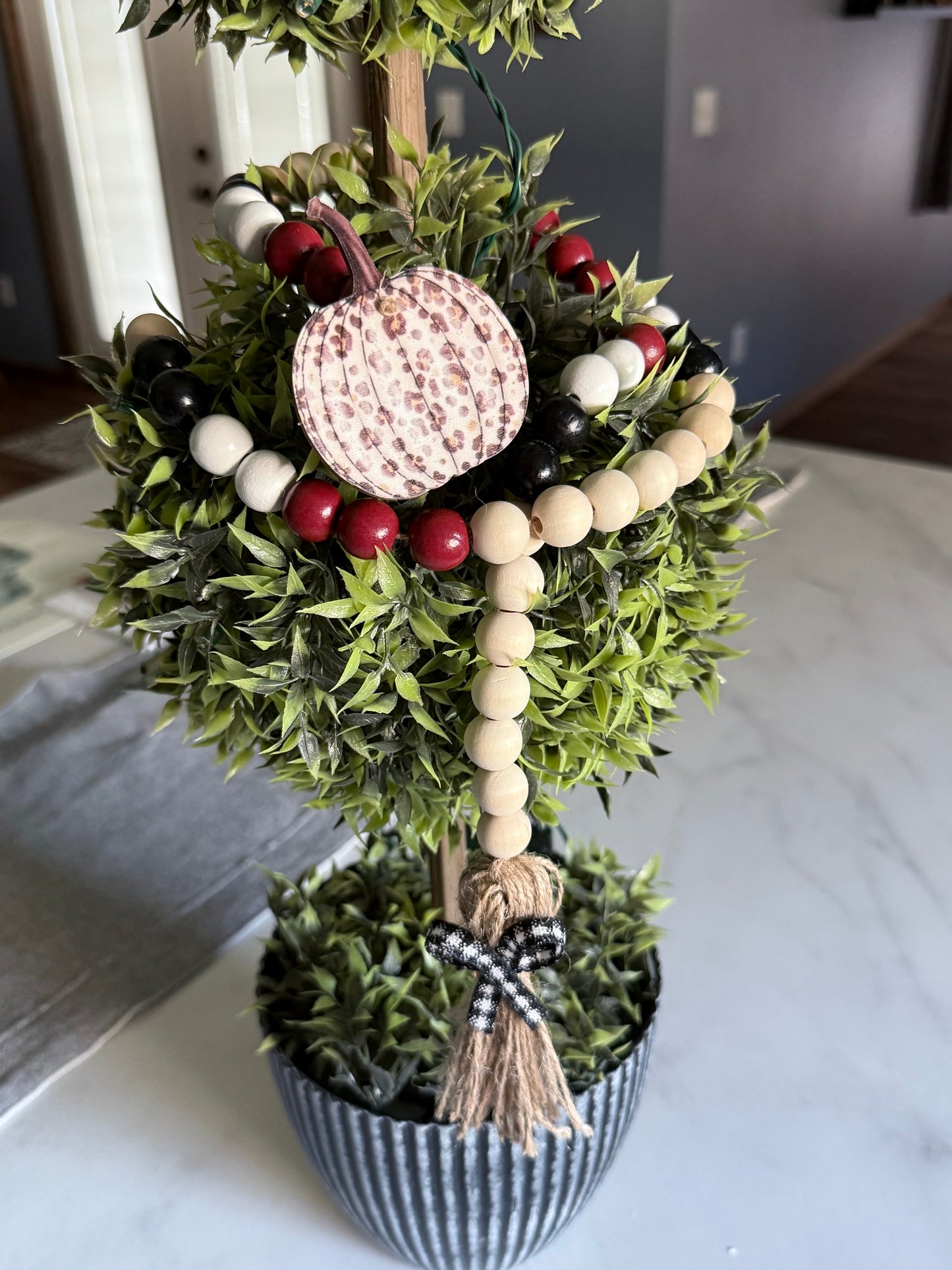 Long Loving 48 Inch Wood Beaded Garland