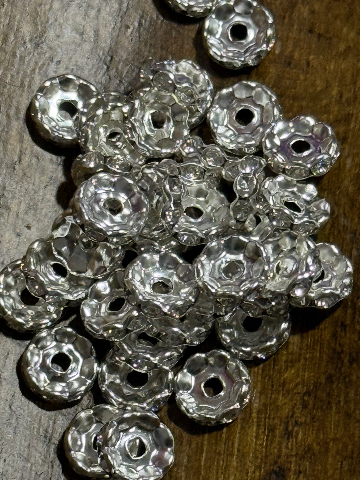 10mm Rhinestone Spacer Bead 50 Count Bag