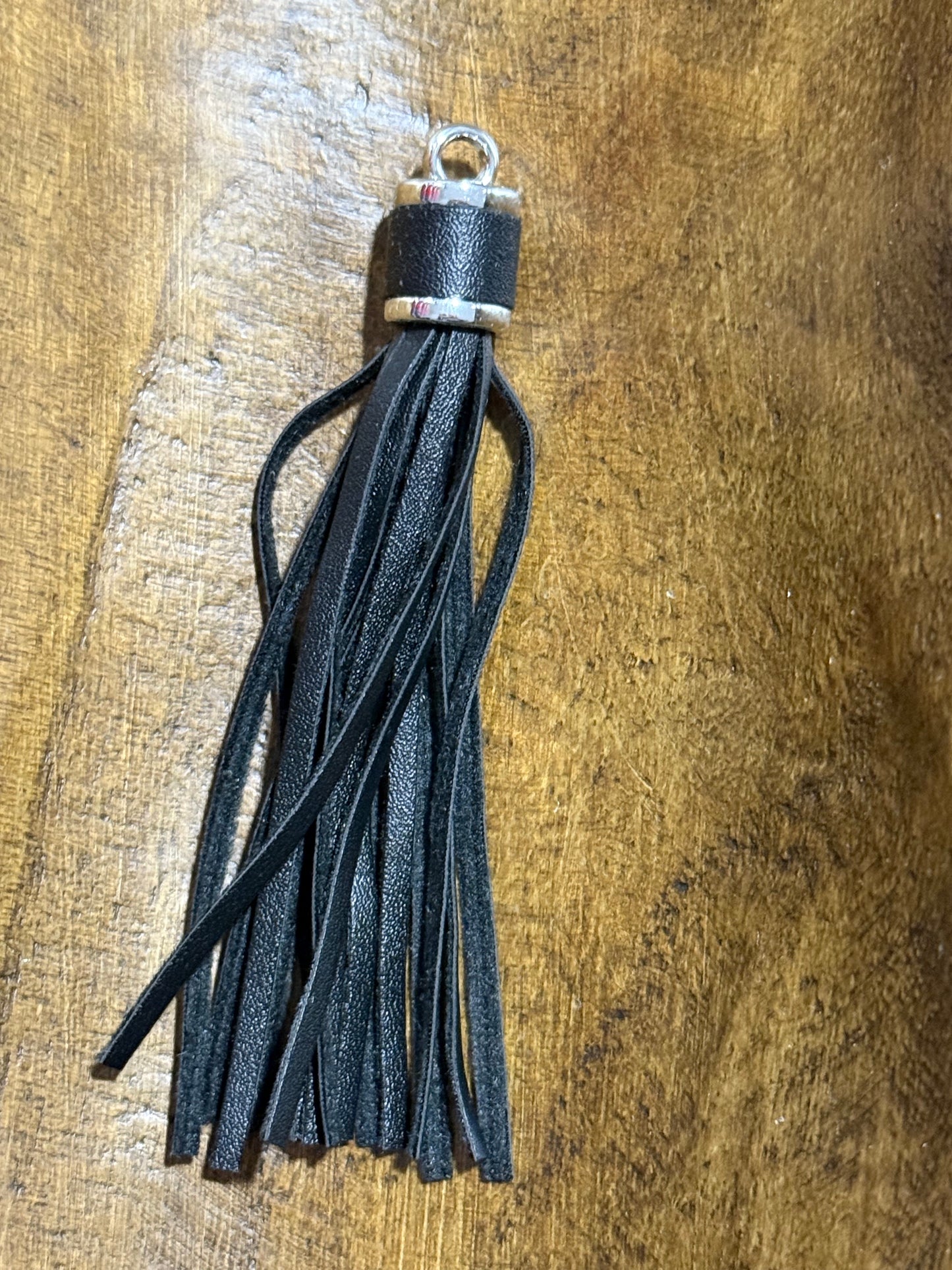 Long Tassel Car Charm Lanyard White Black Multi-Color