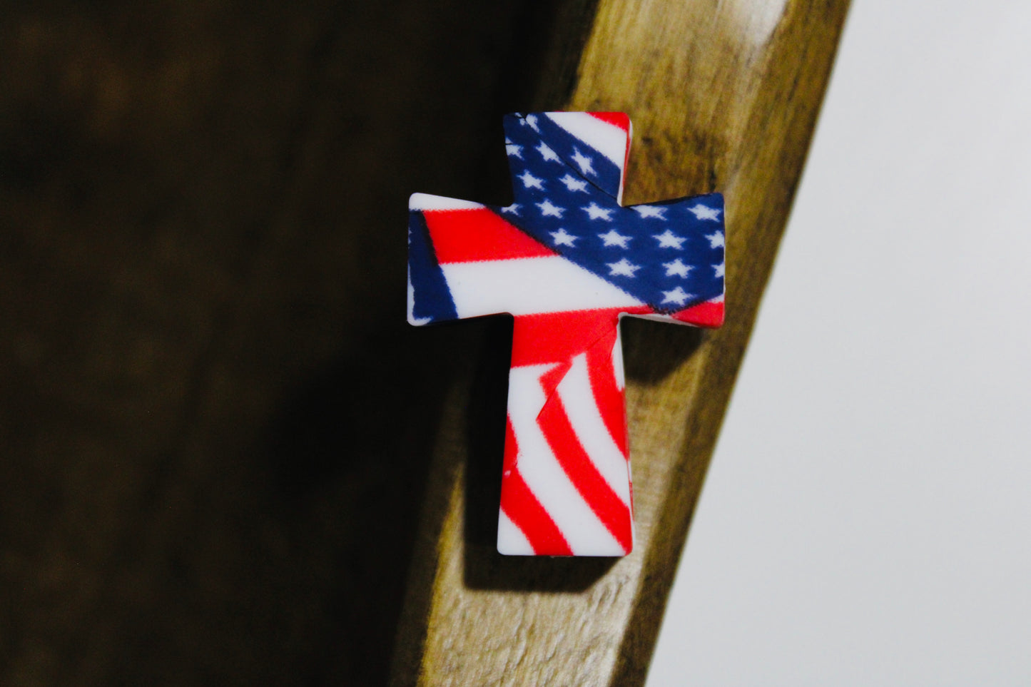 Printed Cross Silicone Focal Bead Multiple Pattern Options