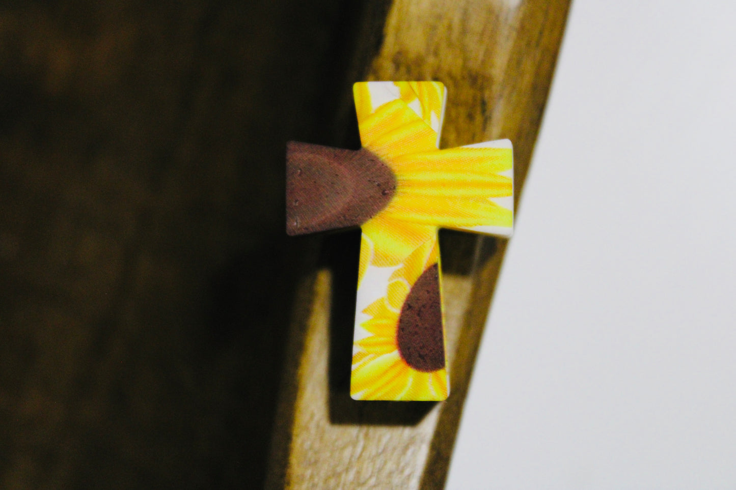 Printed Cross Silicone Focal Bead Multiple Pattern Options
