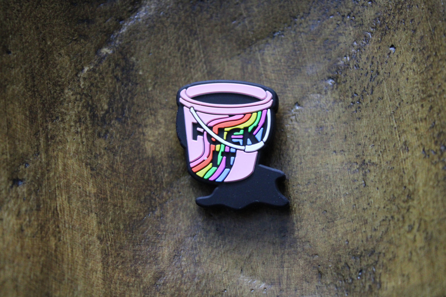 Fuck It Silicone Focal Bead Pink Black Rainbow Color Focal Bead Pen Beading