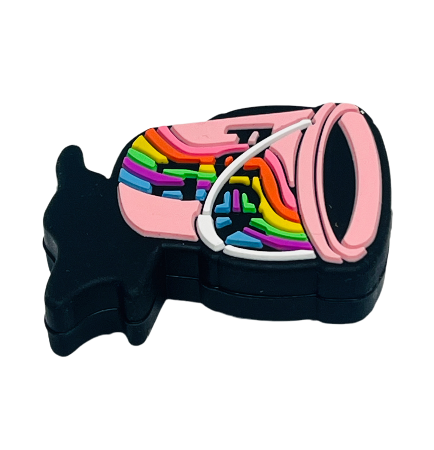 Fuck It Silicone Focal Bead Pink Black Rainbow Color Focal Bead Pen Beading