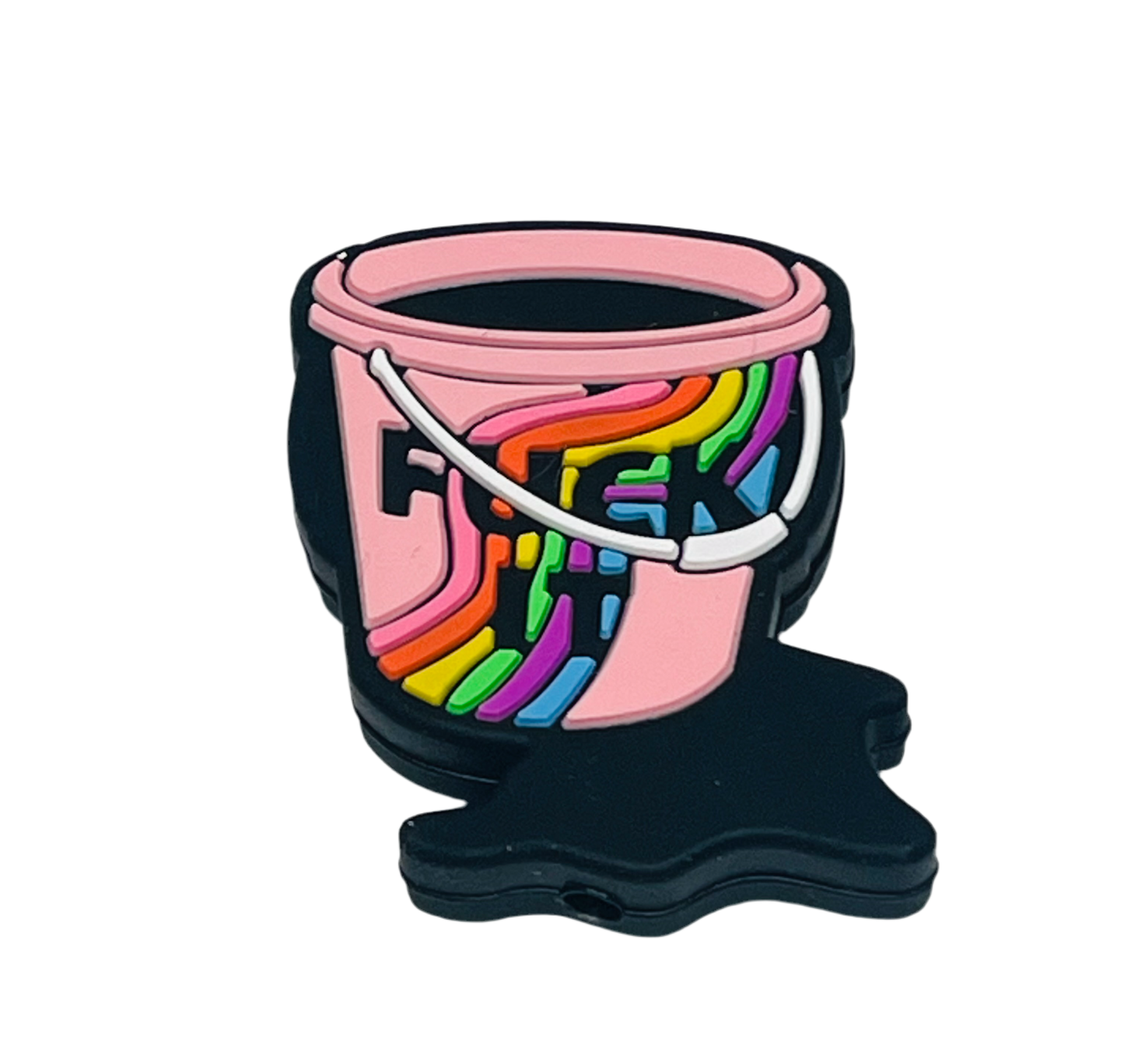 Fuck It Silicone Focal Bead Pink Black Rainbow Color Focal Bead Pen Beading