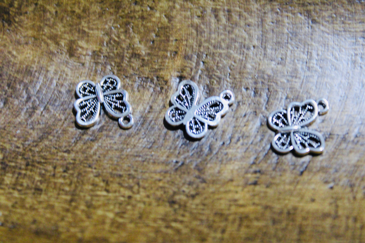 Butterfly Or Bone Mini Metal Charm Pen Beading Jewelry Making 15 Count Bag