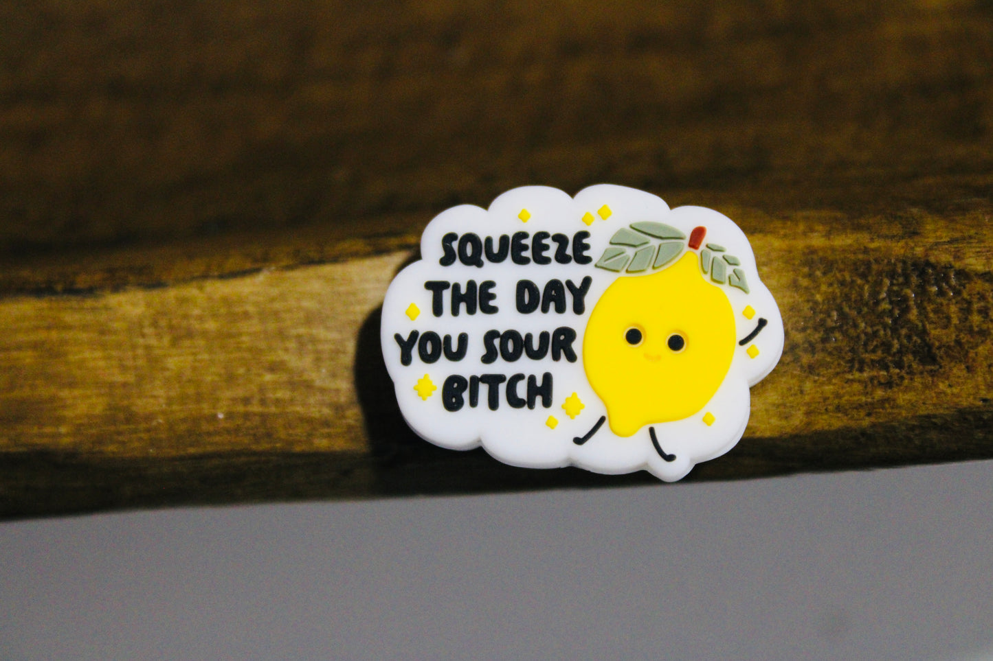 Squeeze The Day Lemon Silicone Focal Bead