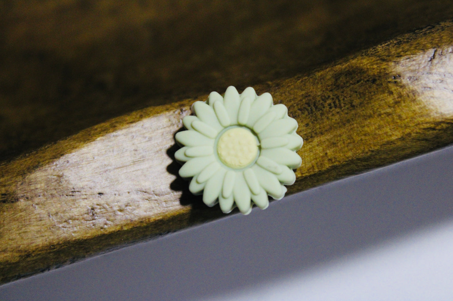 Mini Daisy Flower Silicone Focal Bead Six Color Options