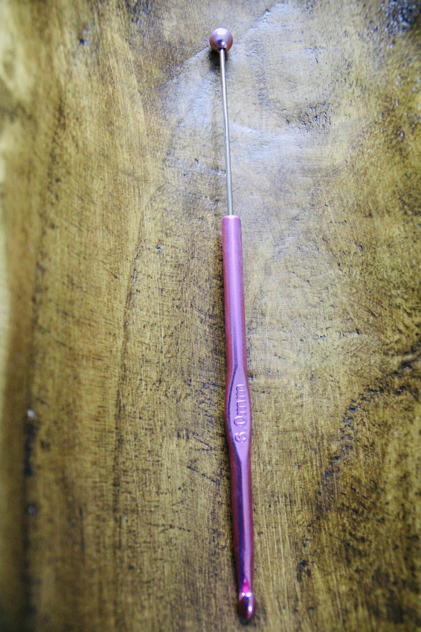 Beadable Crochet Hook Purple Pink Light Blue Blue Orange Red