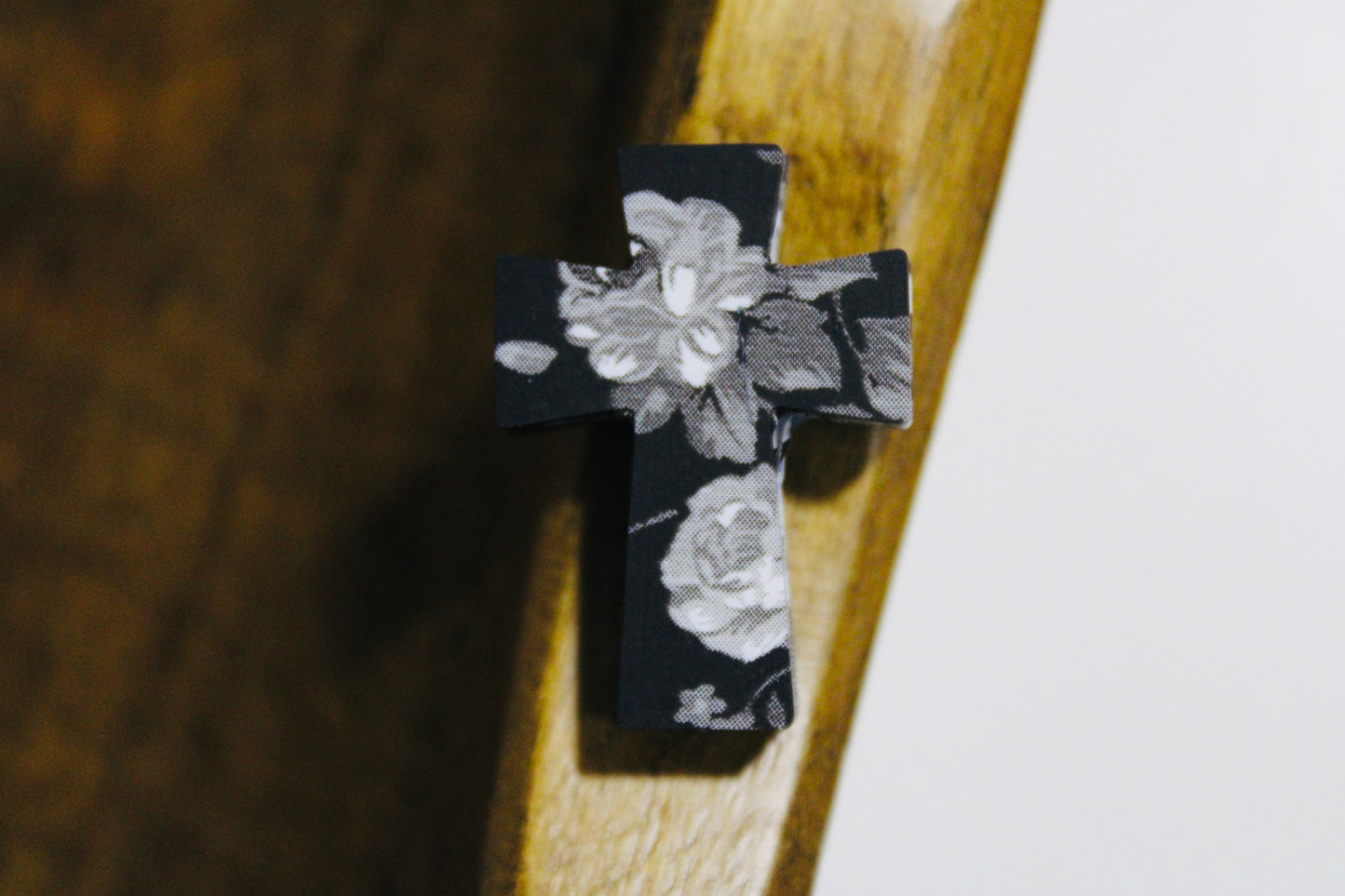 Printed Cross Silicone Focal Bead Multiple Pattern Options