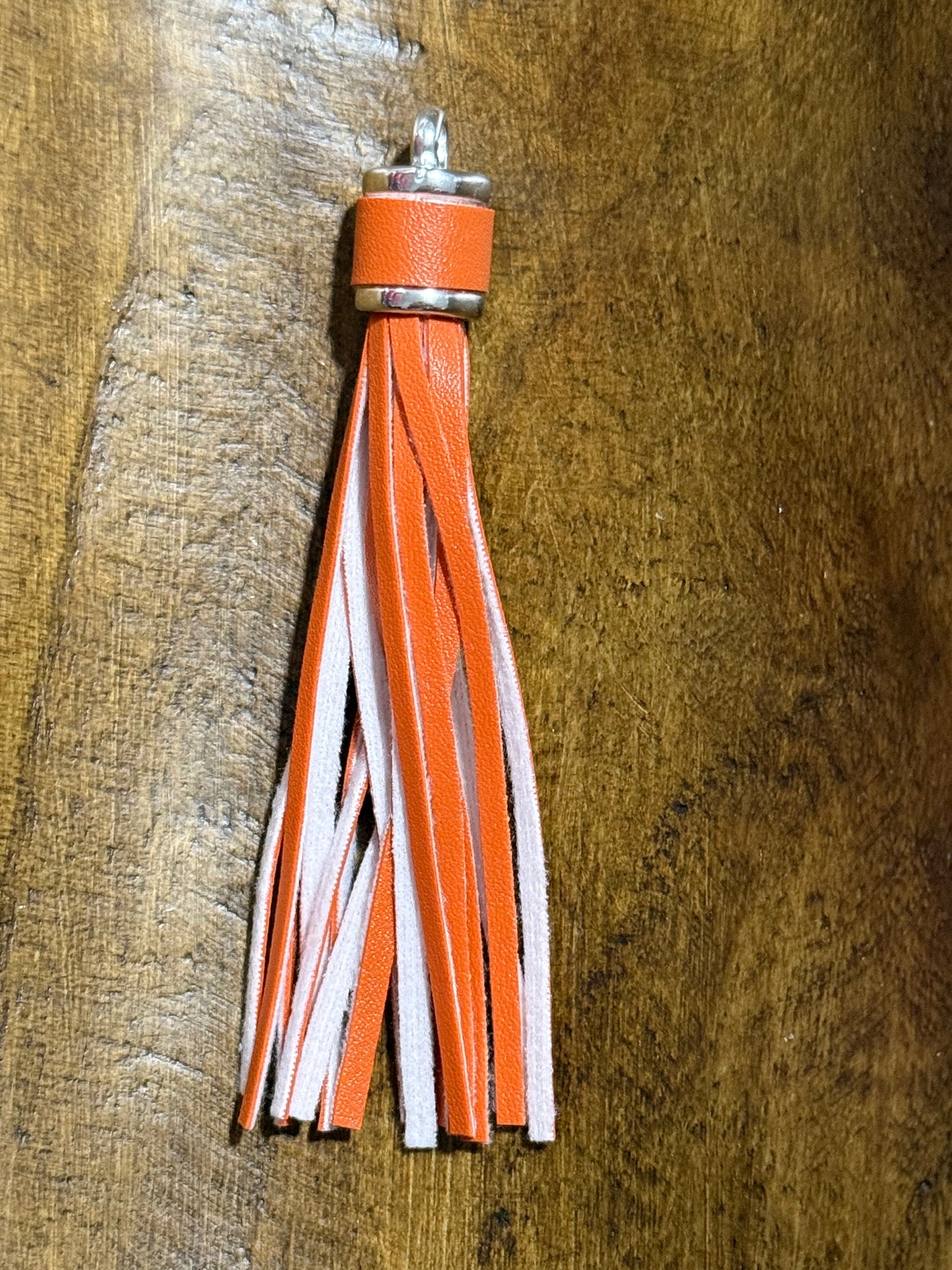 Long Tassel Car Charm Lanyard White Black Multi-Color