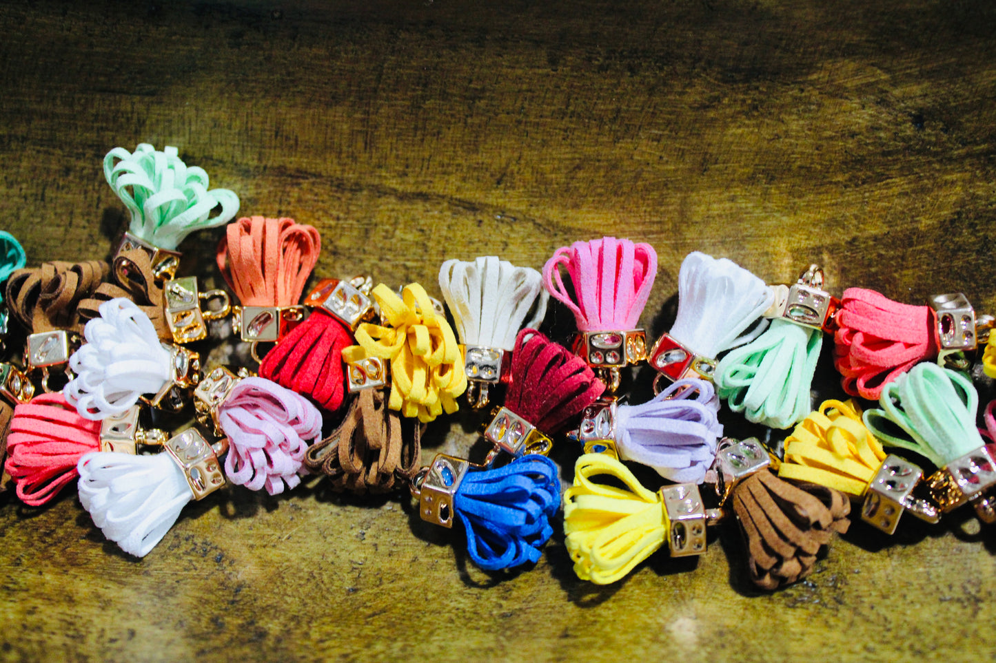 Mini Pom Pom Mixed Color Tassels 30 Count Bag