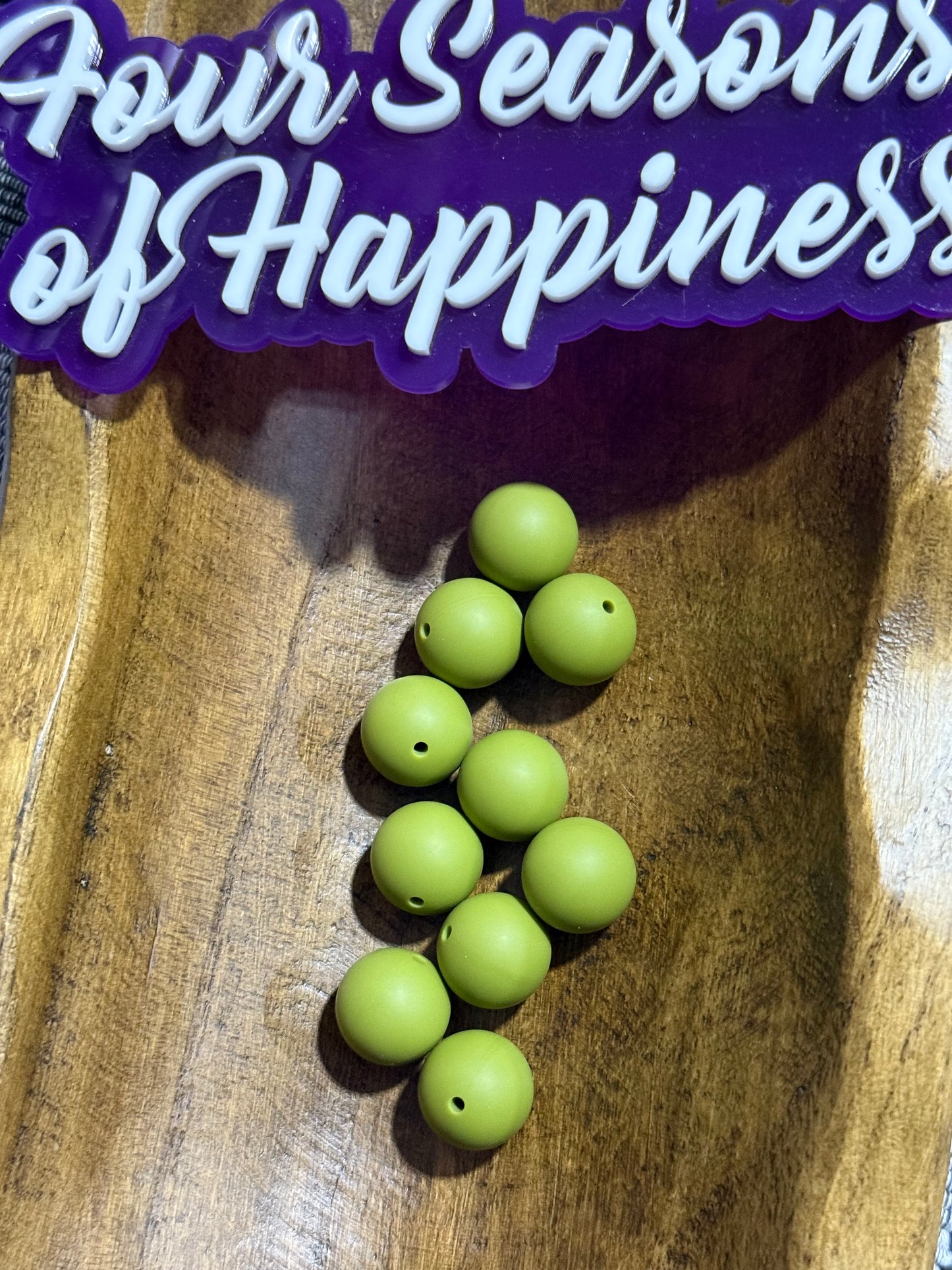 19mm Silicone Solid Color Round Bead