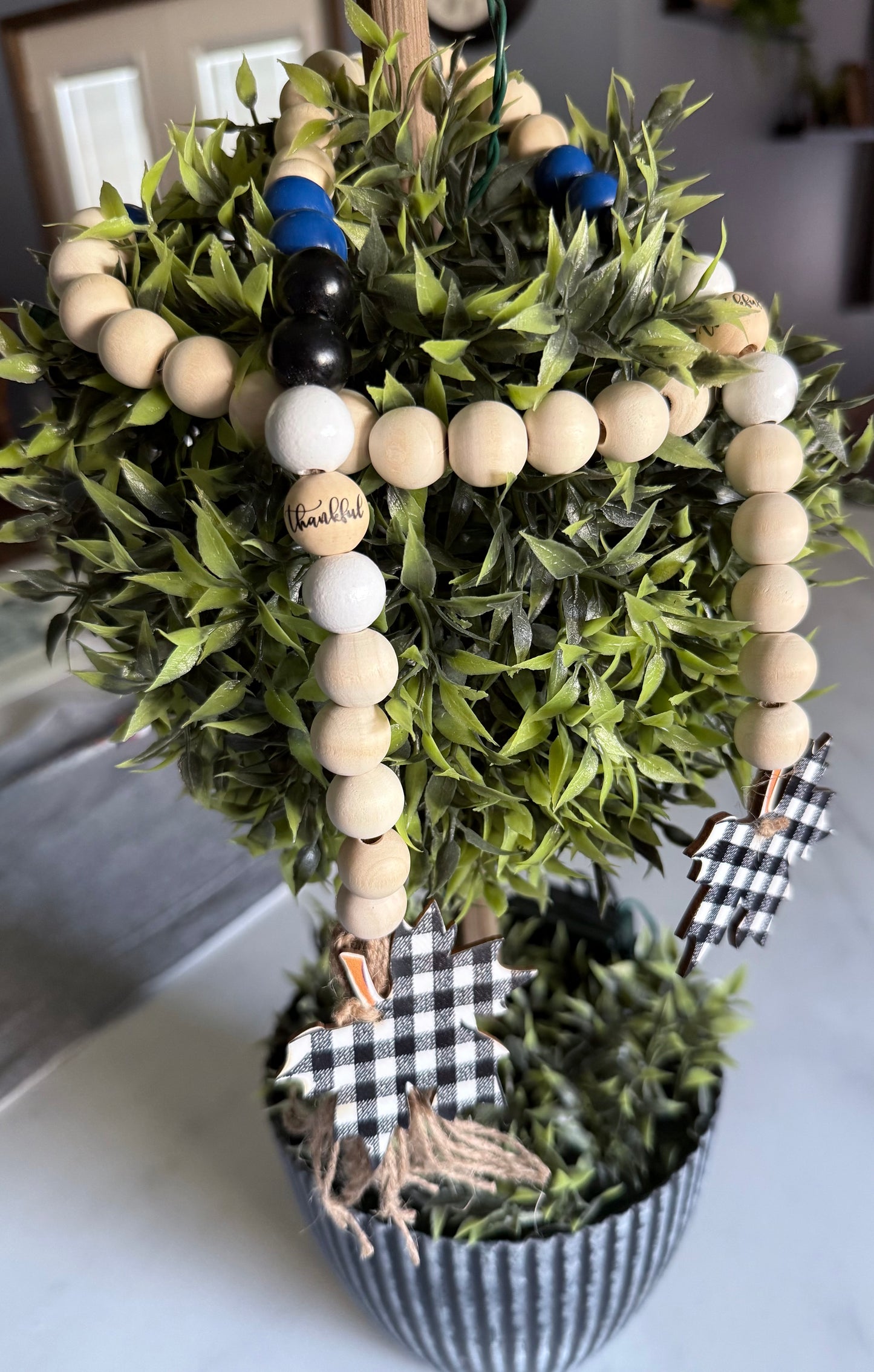 Long Loving 48 Inch Wood Beaded Garland