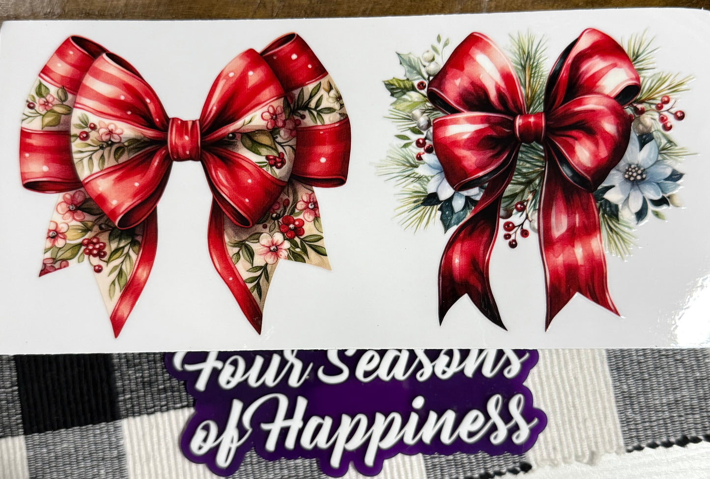 Christmas 16oz UVDTF Decal Transfer Holiday