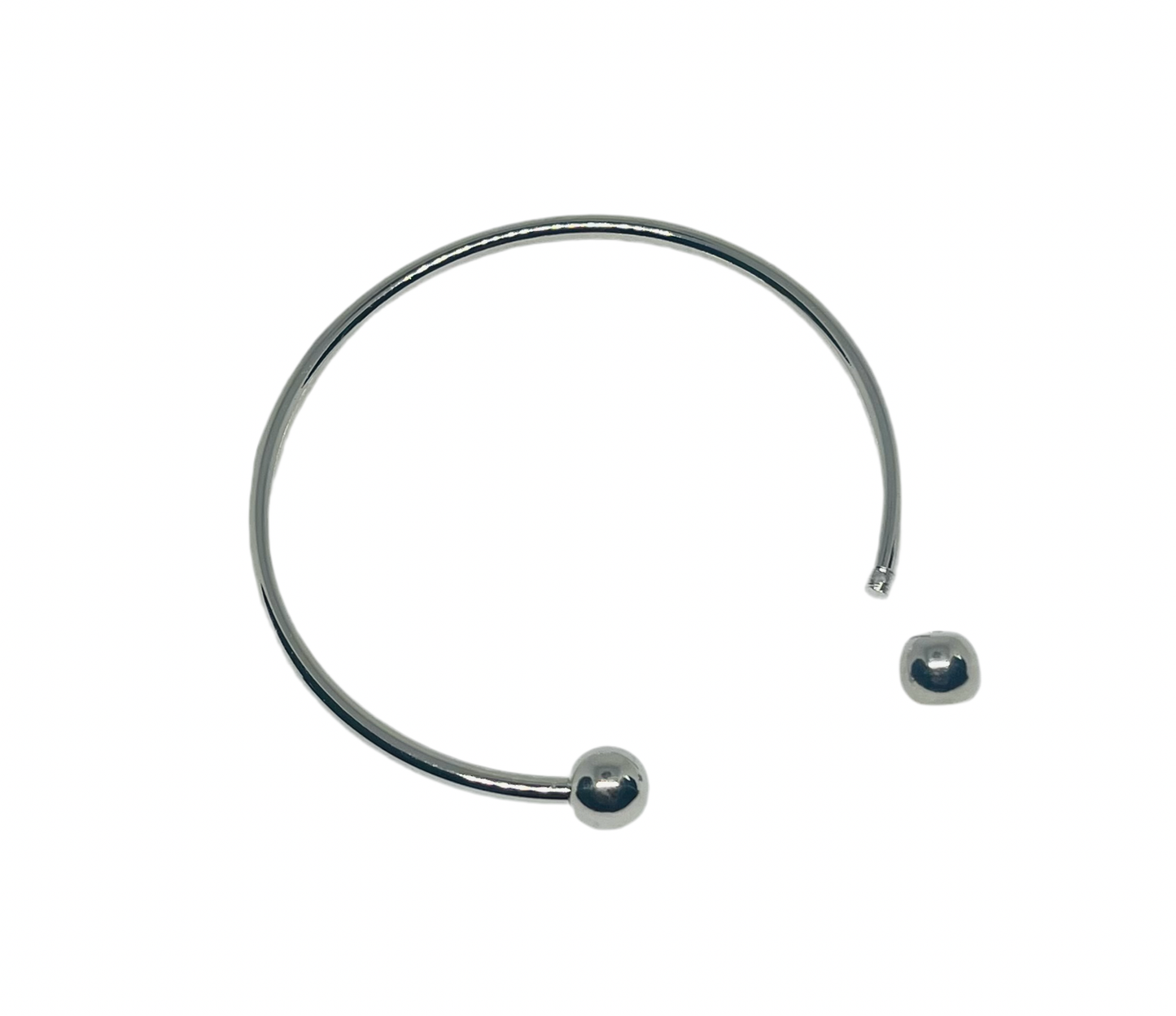 Bead-able Cusp Bracelet Silver Metal