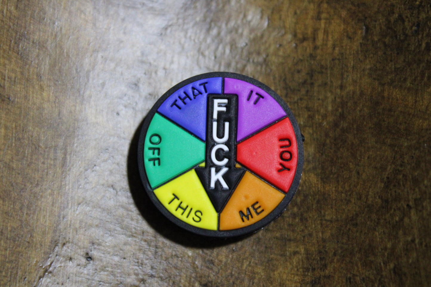 F*** Wheel Mixed Color Silicone Focal Bead