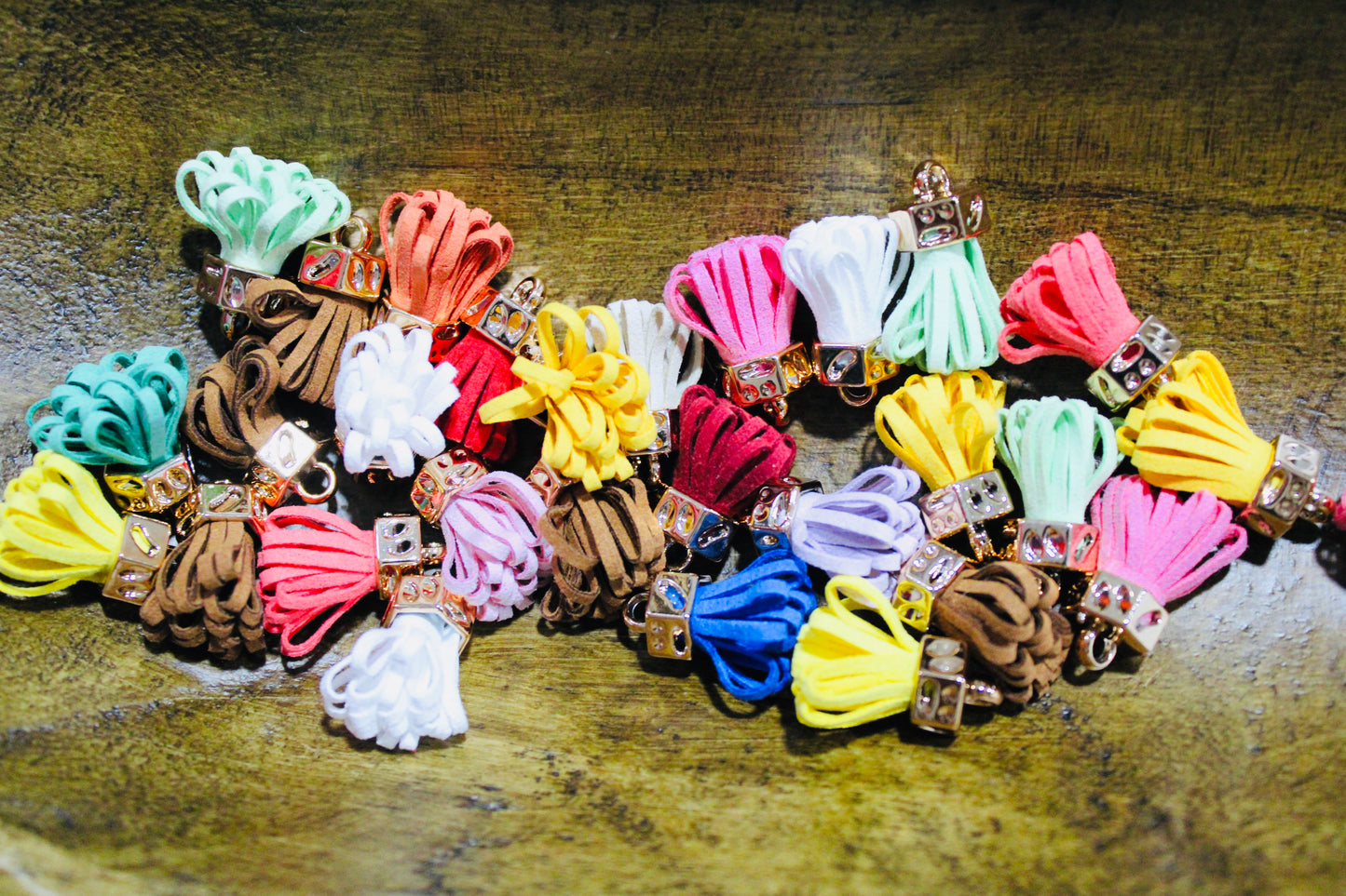 Mini Pom Pom Mixed Color Tassels 30 Count Bag