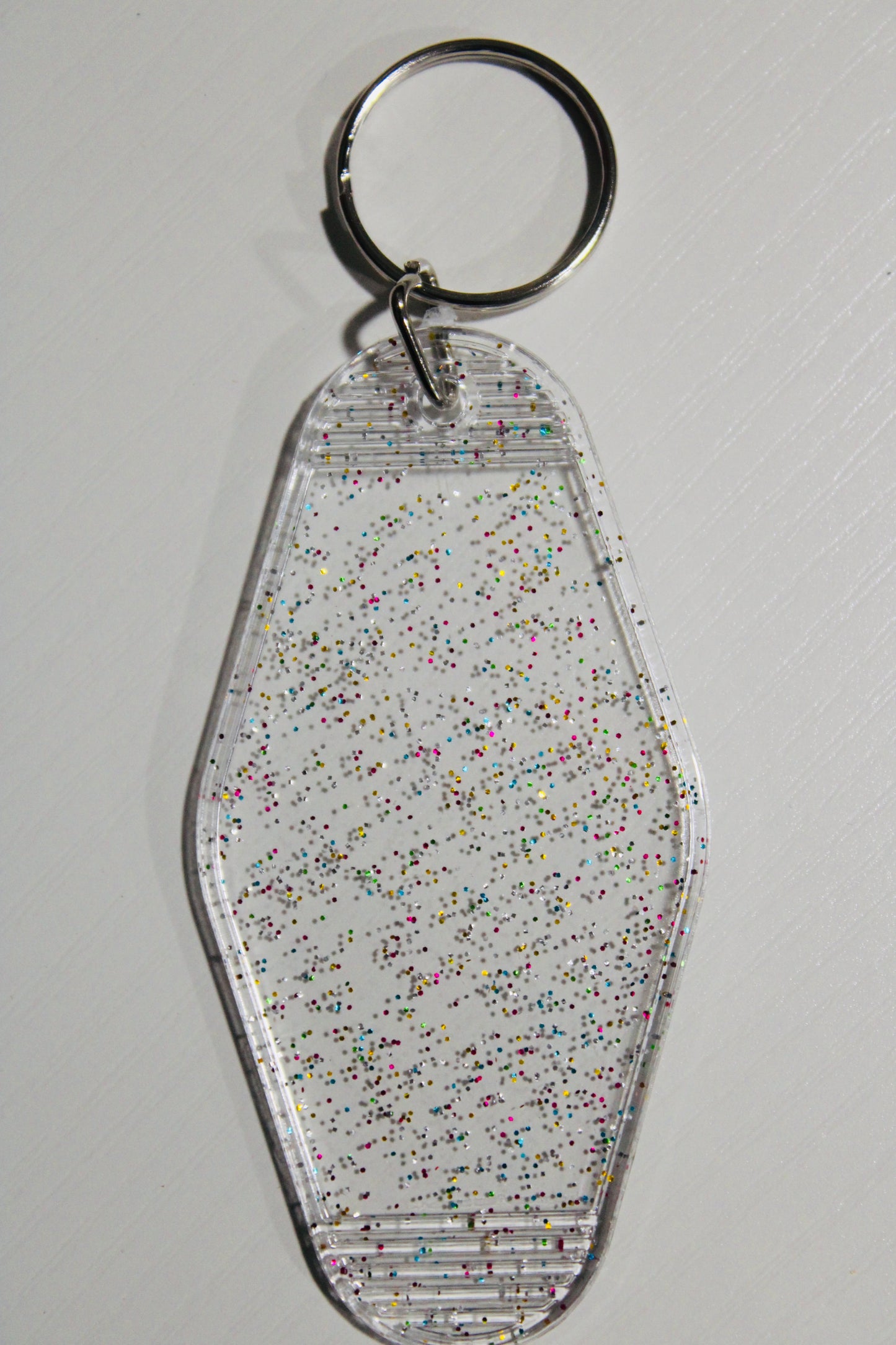 Plastic Hotel Blank Keychain Multiple Color Options