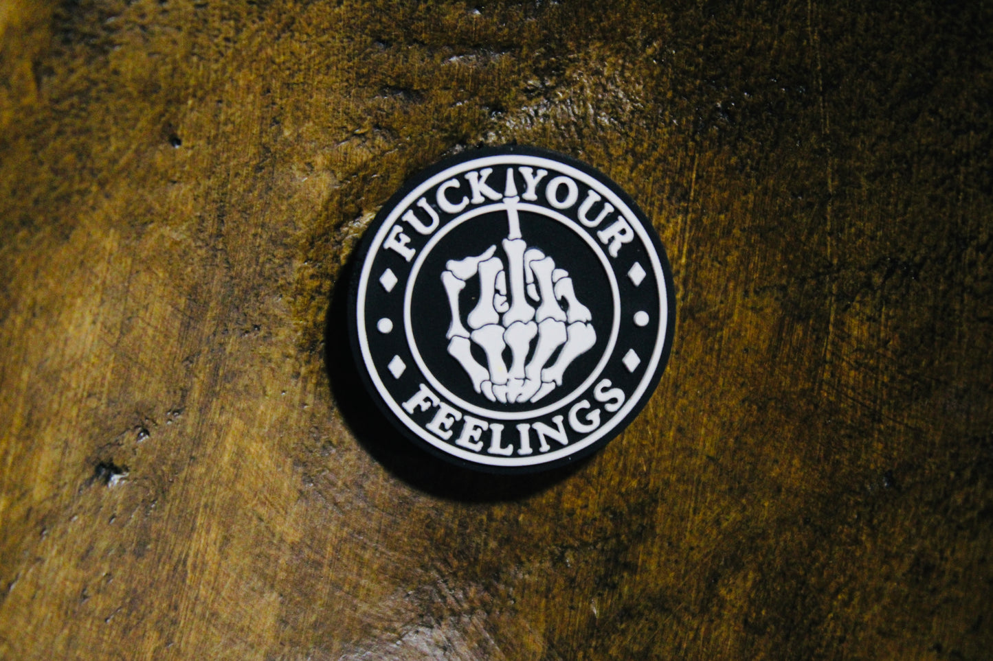 F*** Your Feelings Black And White Silicone Round Focal Bead