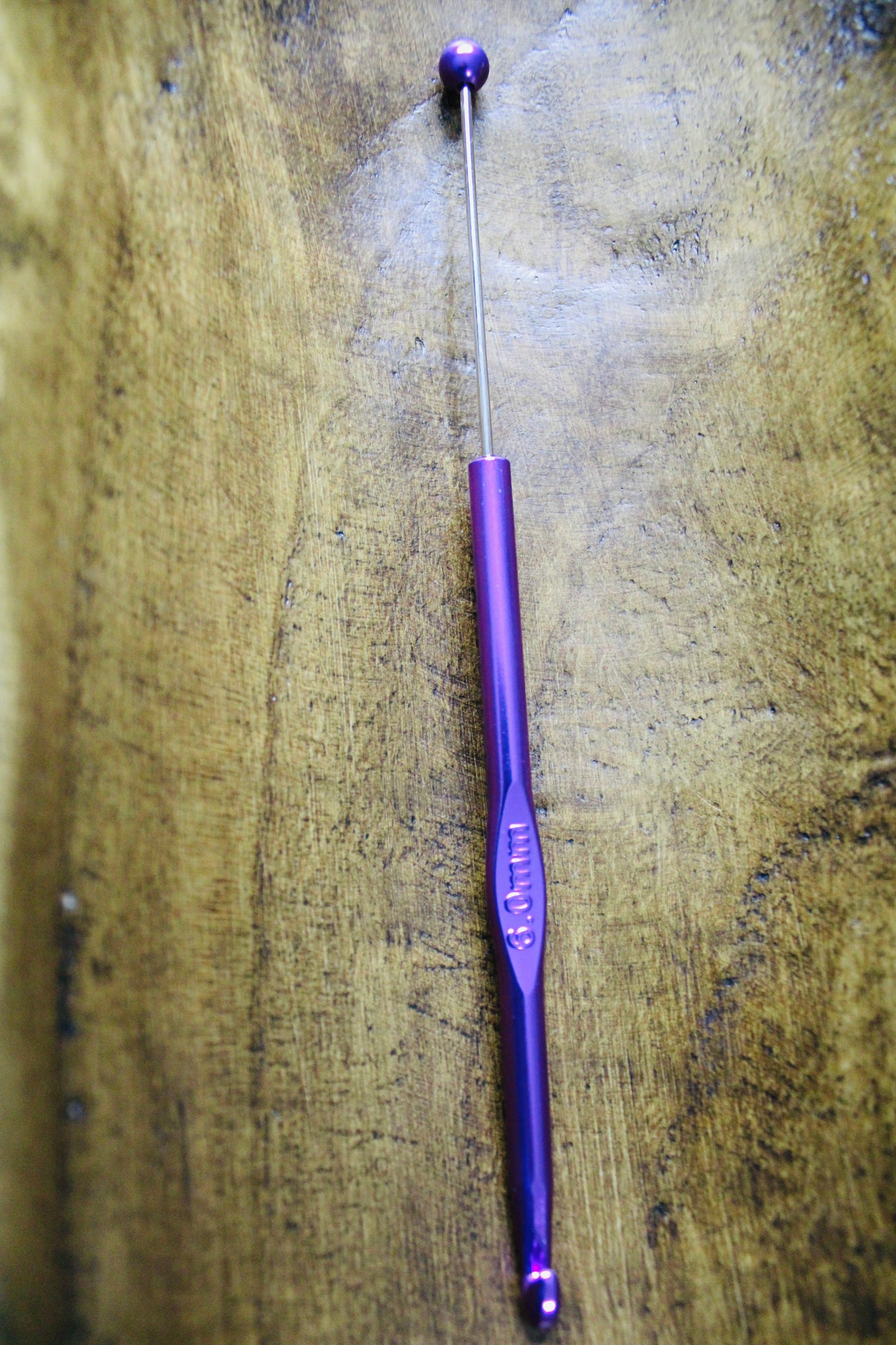 Beadable Crochet Hook Purple Pink Light Blue Blue Orange Red