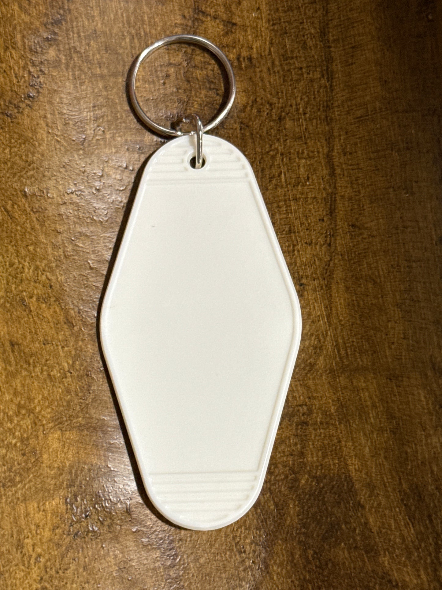Plastic Hotel Blank Keychain Multiple Color Options
