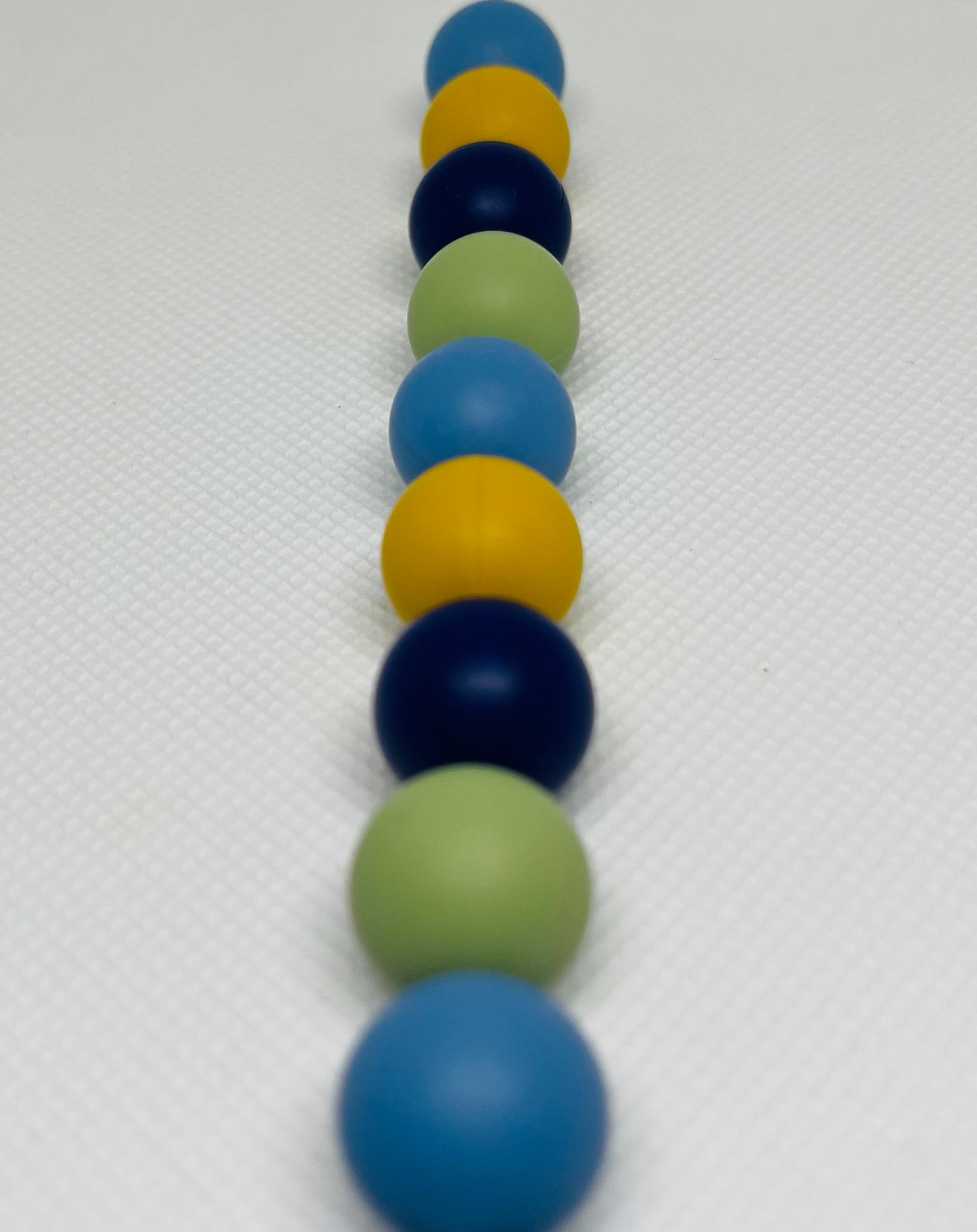 Blue Jeans And A Rosary Bead Mix 60 Count 15mm Silicone Bead Multicolor Matcha Green Navy Blue Powder Blue Mustard Yellow Pen Beading Crafting