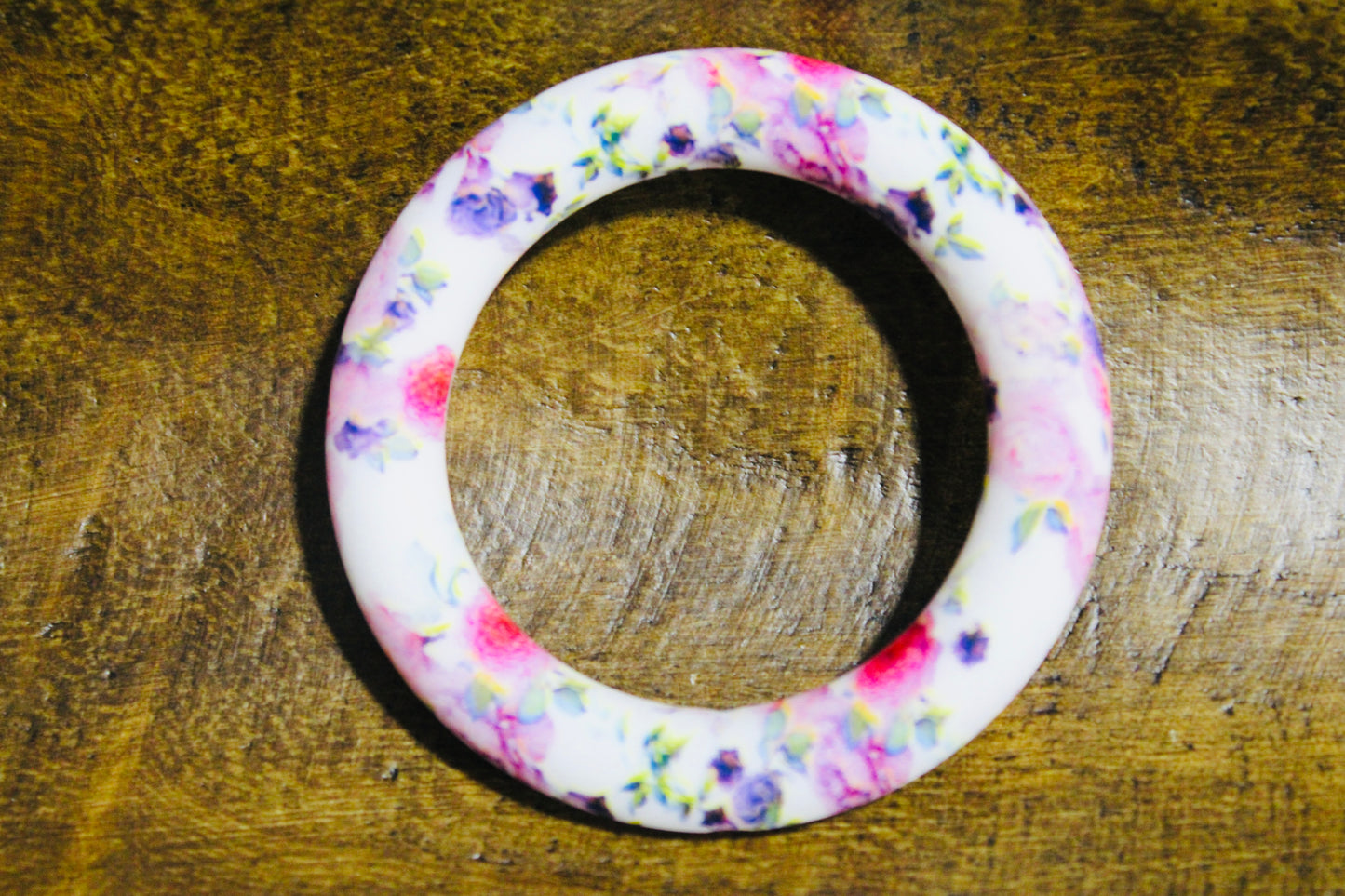 65mm Printed Silicone Ring Bead Multiple Print Options And Mixed Colors