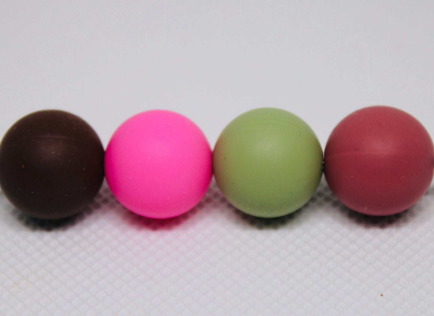 Coffee Shop Bead Mix 60 Count Pack 15mm Silicone Multicolor Beads Pink Dark Pink Matcha Green Coffee Brown Crafting Pen Beading