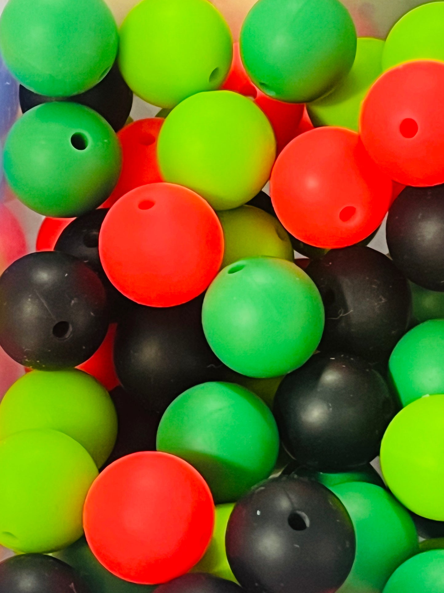 Watermelon Bead Mix 15mm Silicone 60 Count Watermelon Mix Beads/Pen Beading/Crafting