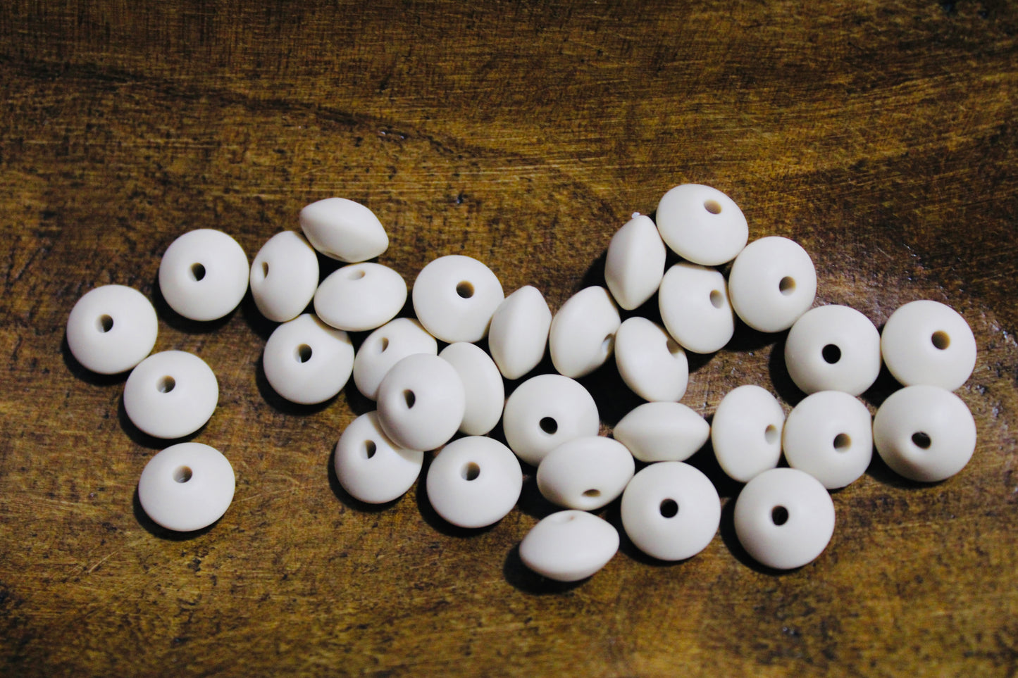 50 Count 12mm Lentil Silicone Spacer Bead