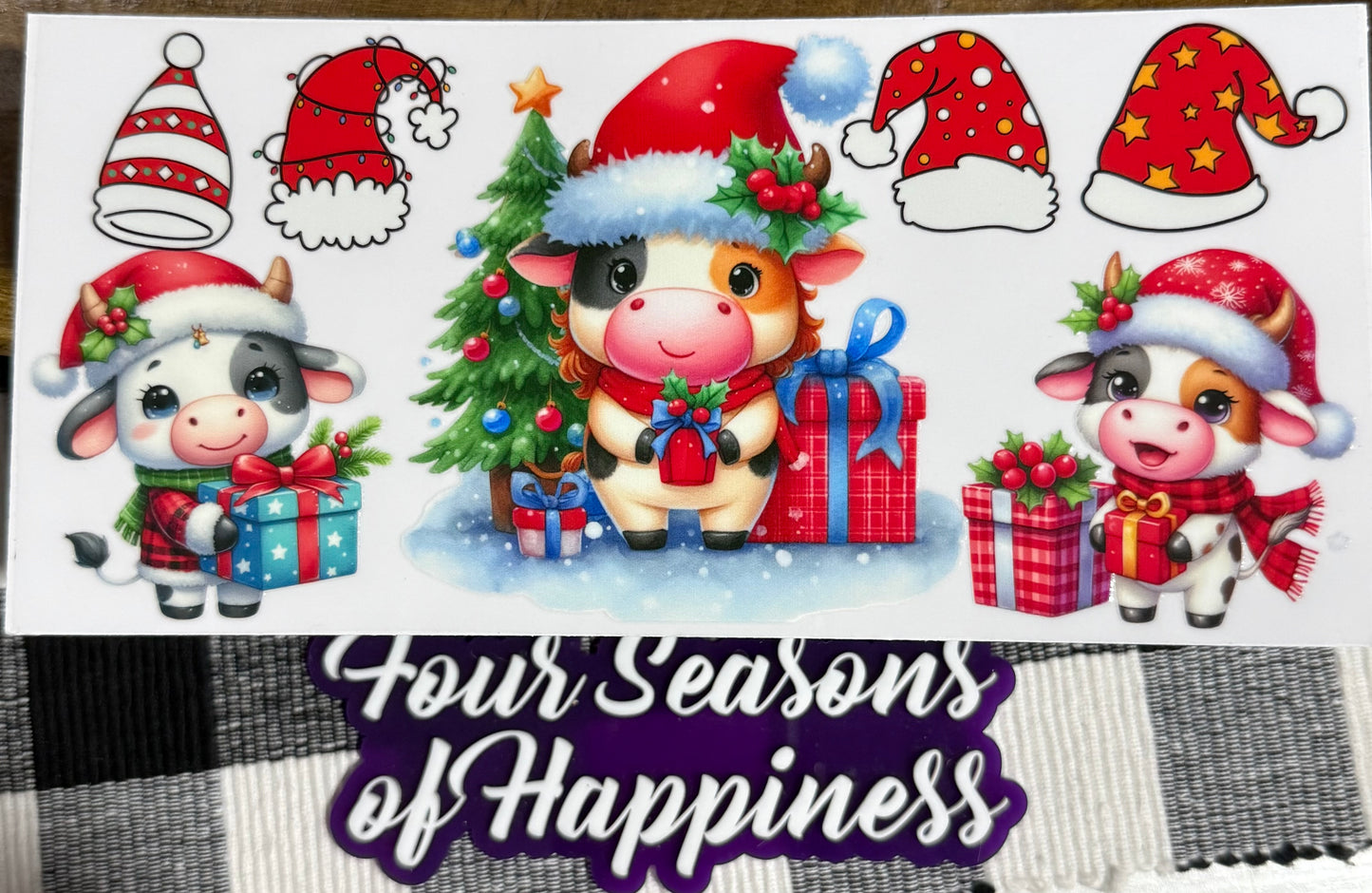 Christmas 16oz UVDTF Decal Transfer Holiday