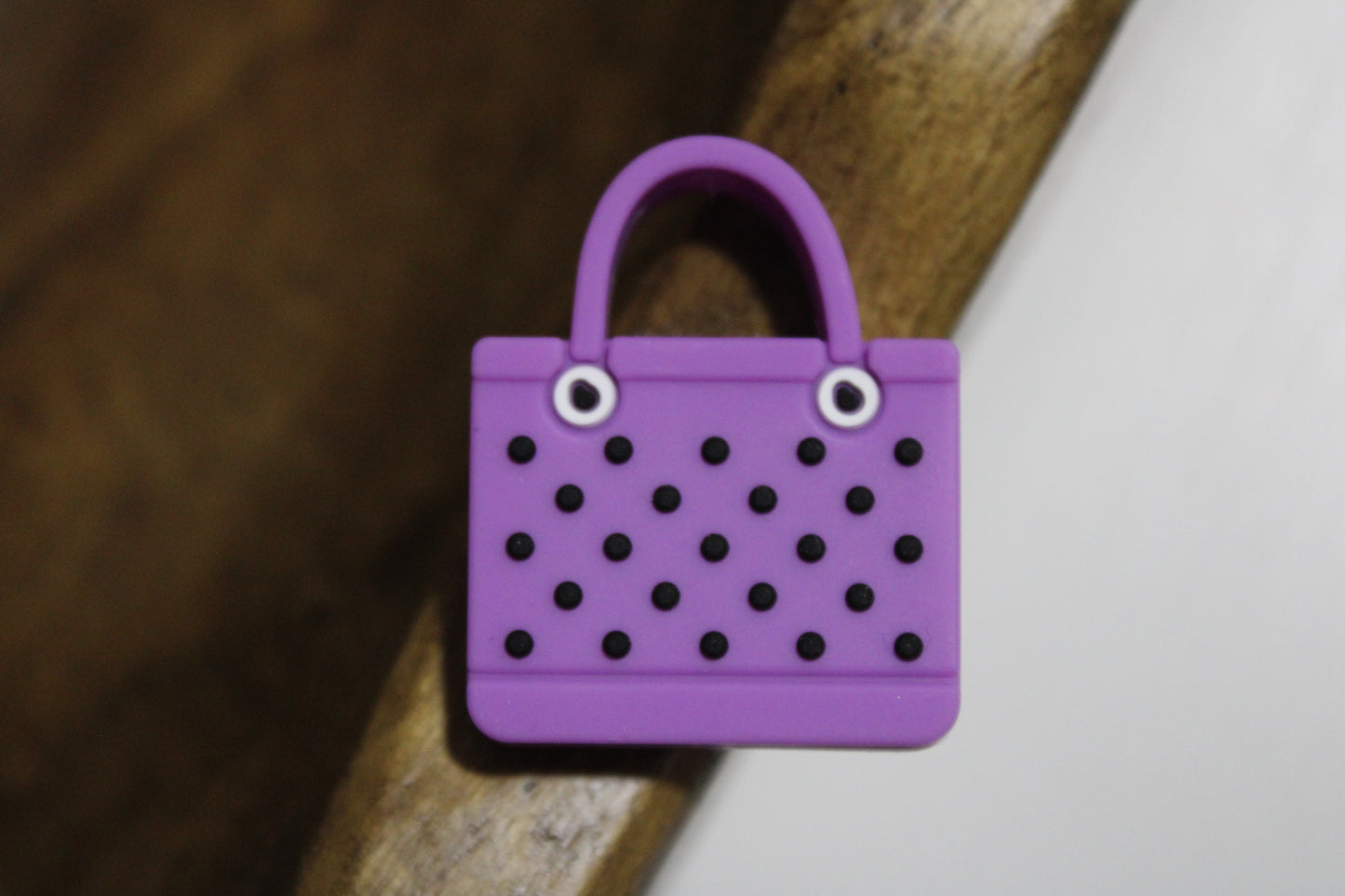 Bag Silicone Focal Bead Pink White Blue Or Purple