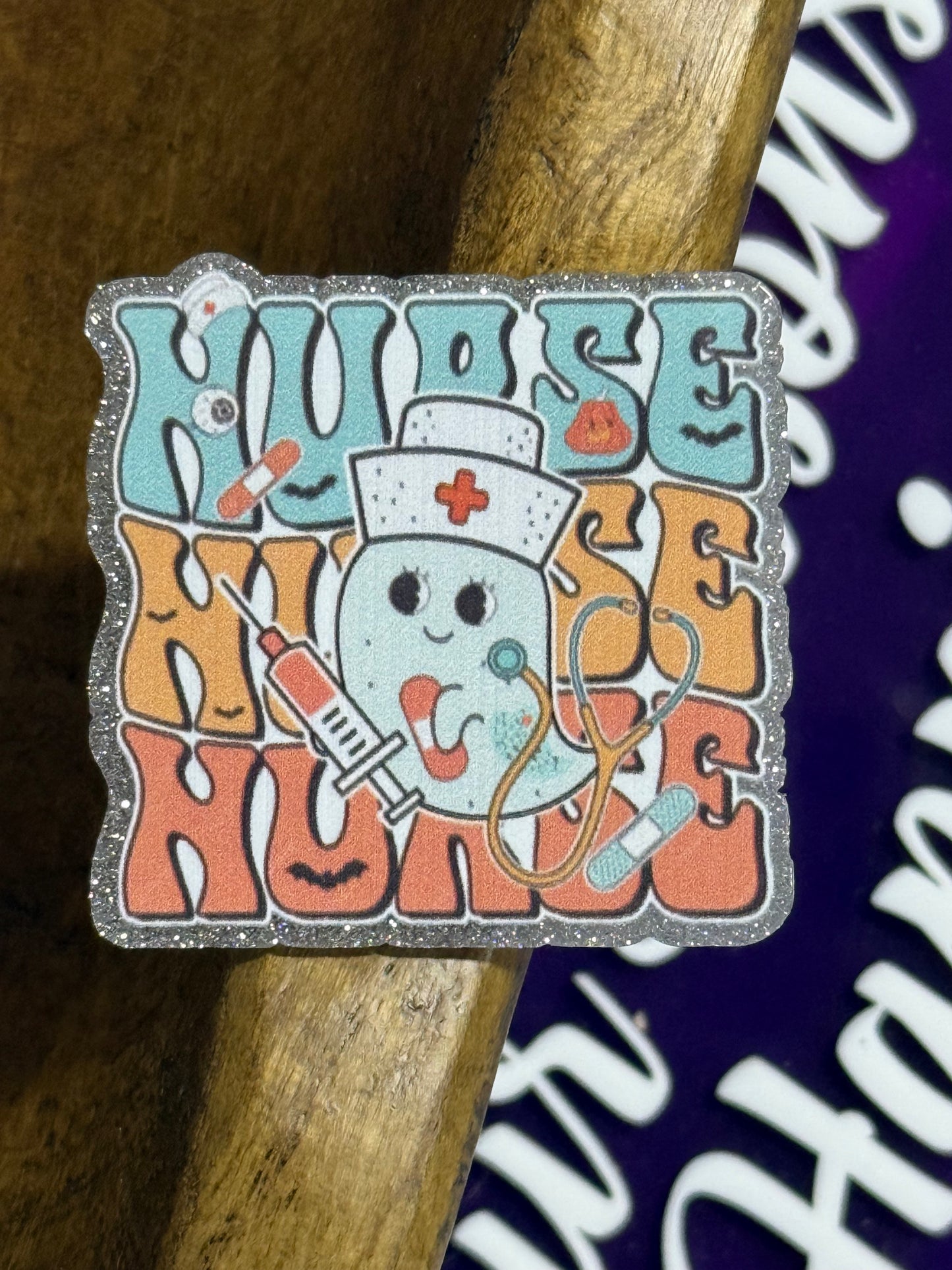 Acrylic Flat Back Funny Medical Expression Cute Cow
