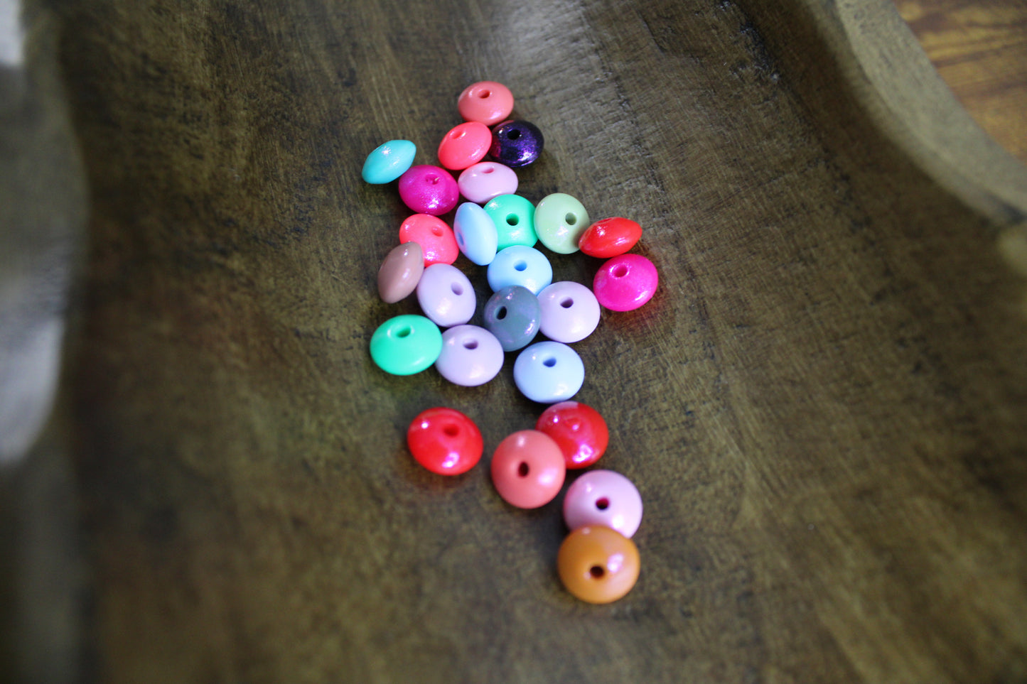 12mm Silicone Opal Lentil Spacer Mixed Color 25 Count Bead Bag
