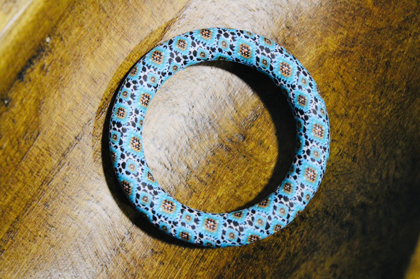 65mm Printed Silicone Ring Bead Multiple Print Options And Mixed Colors