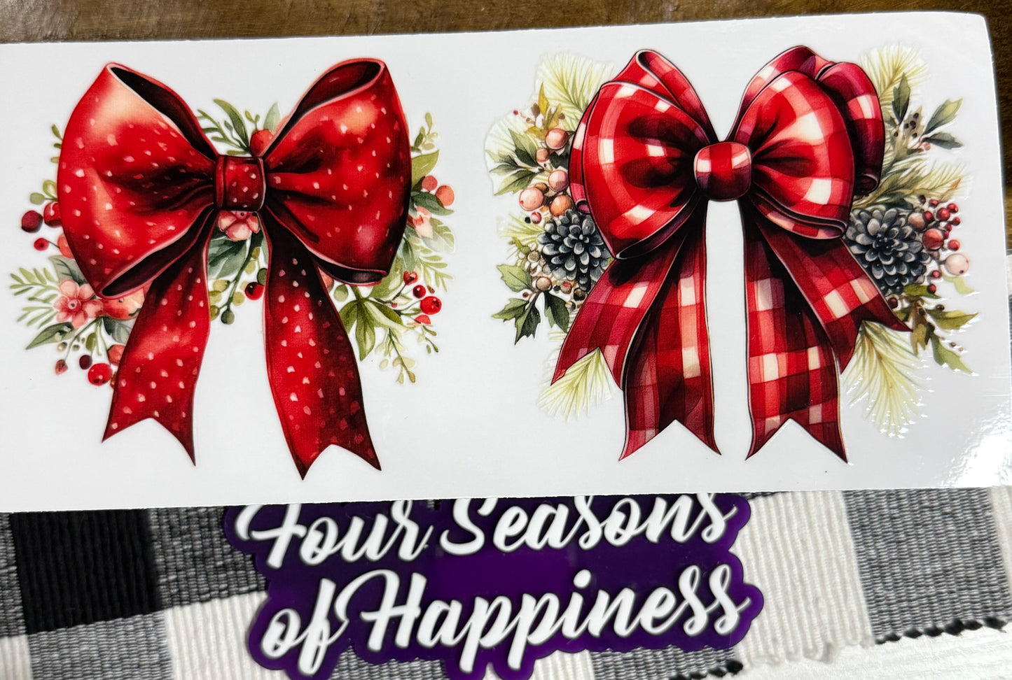 Christmas 16oz UVDTF Decal Transfer Holiday
