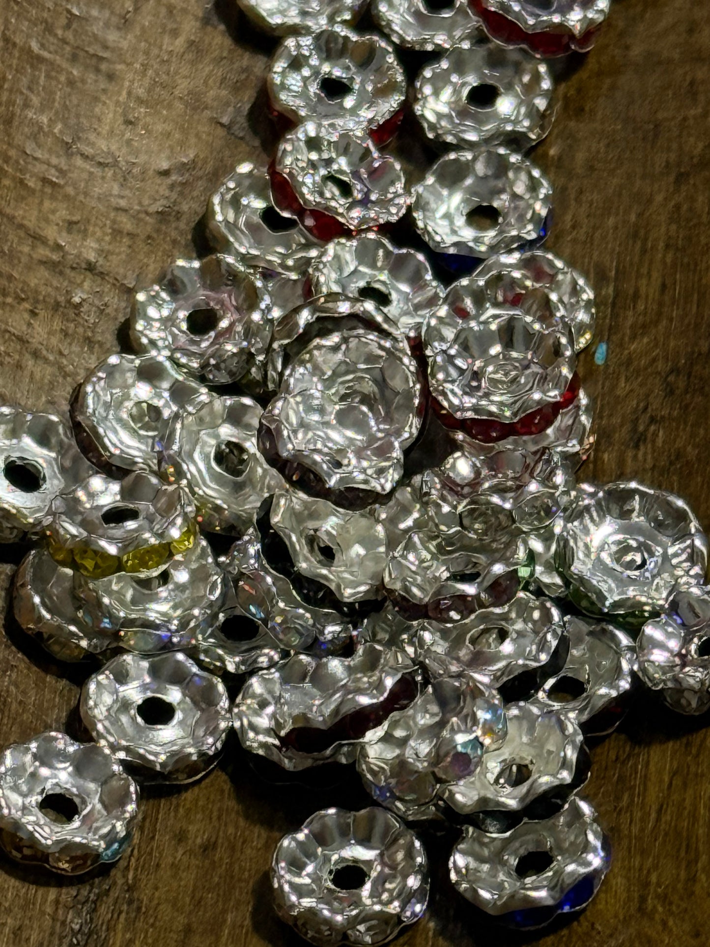10mm Rhinestone Spacer Bead 50 Count Bag