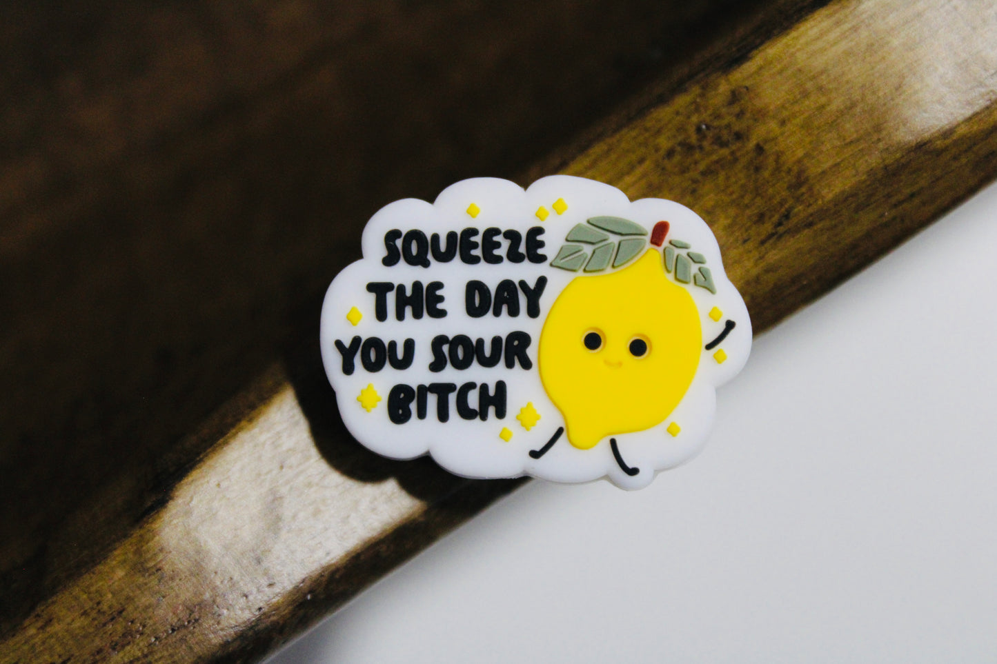 Squeeze The Day Lemon Silicone Focal Bead