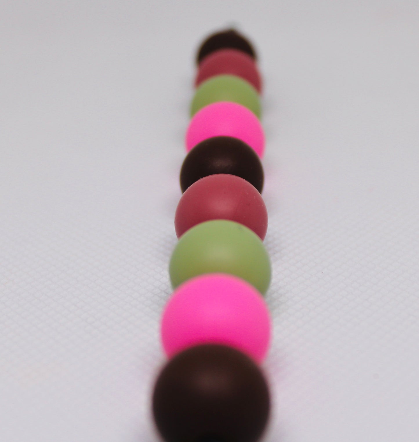 Coffee Shop Bead Mix 60 Count Pack 15mm Silicone Multicolor Beads Pink Dark Pink Matcha Green Coffee Brown Crafting Pen Beading