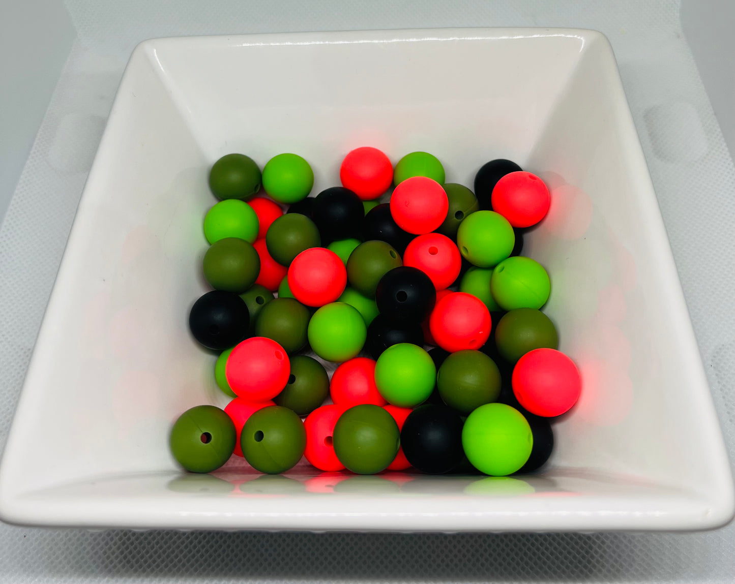 Watermelon Bead Mix 15mm Silicone 60 Count Watermelon Mix Beads/Pen Beading/Crafting